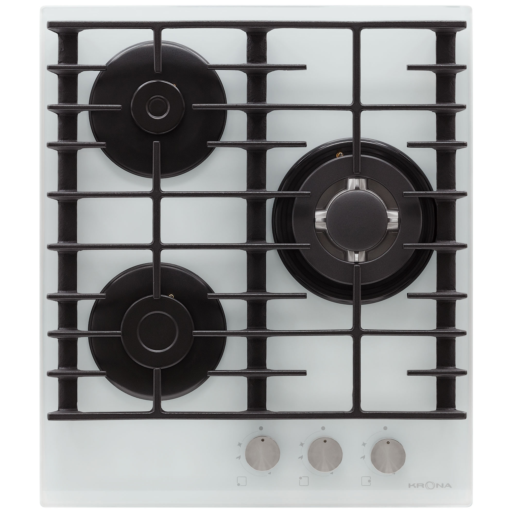 Изображение товара Газовая варочная панель Krona Hagel 45 WH W 44 см 3 конфорки цвет белый