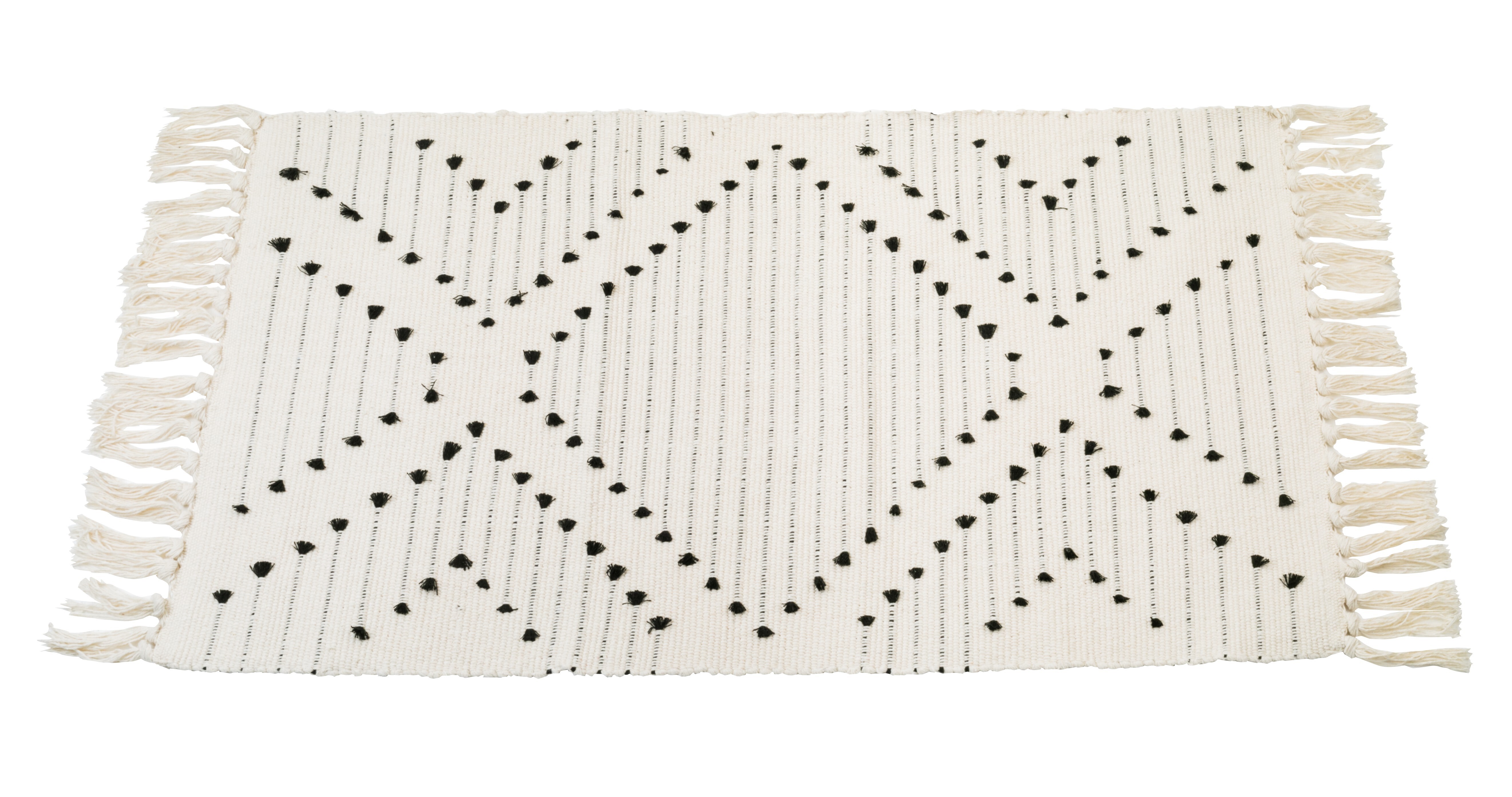 Изображение товара Коврик для ванной Africa 50x80 см бело-серый хлопковый экологичный