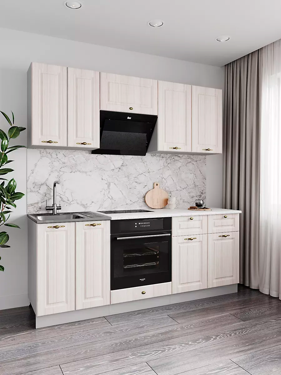 Изображение товара Мебель для кухни Дсв мебель Империя 30000000089 200x151.6x43 см ЛДСП цвет бежевый