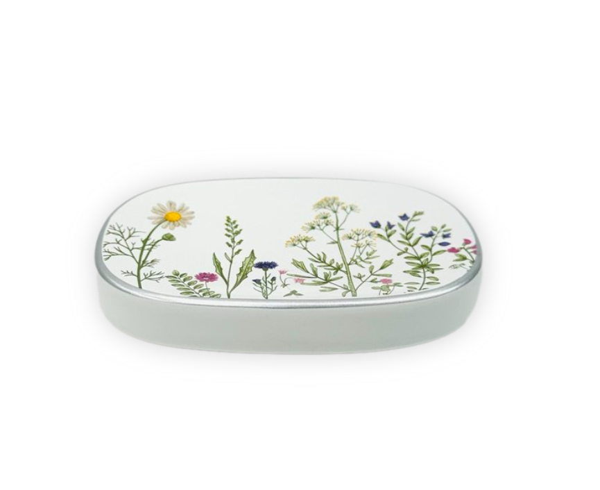 Изображение товара Мыльница Primanova Flowers DR-81251 на керамической основе белая