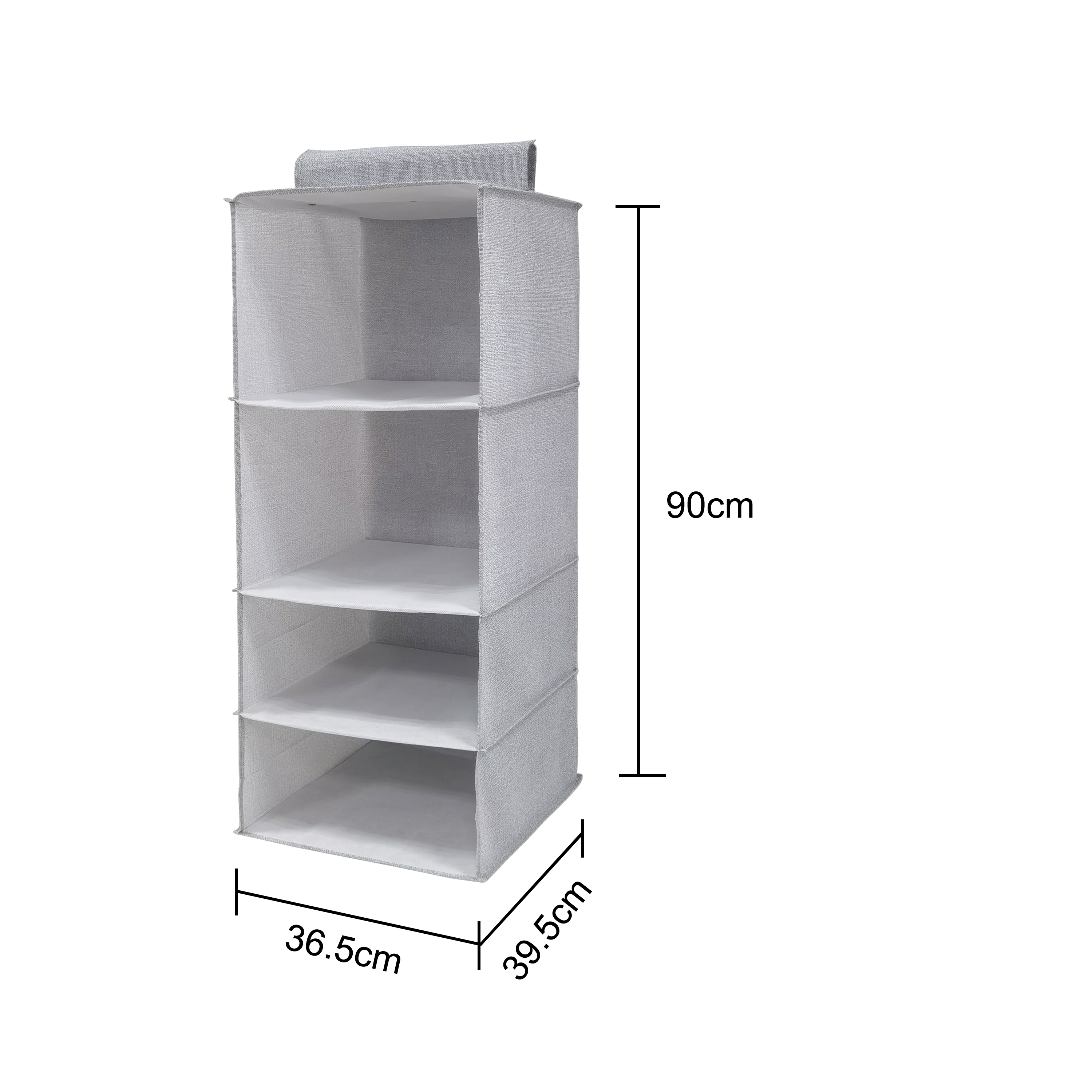 Органайзер подвесной KONSENSA 4 отделения 36.5x39.5x90 см нетканный материал цвет разноцветный