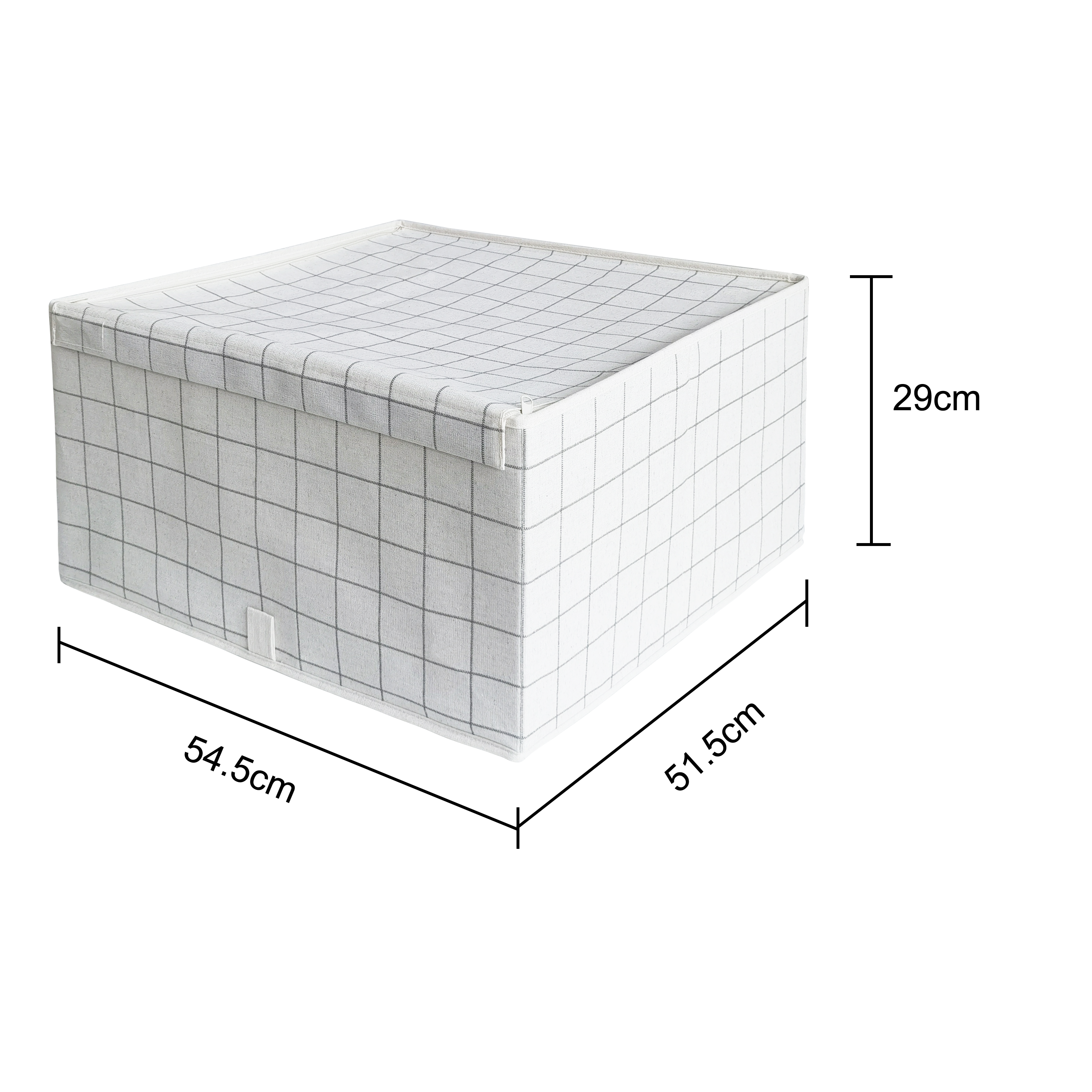 Изображение товара Коробка для хранения с крышкой Konsensa 54.5x51.5x29 см полиэстер белая