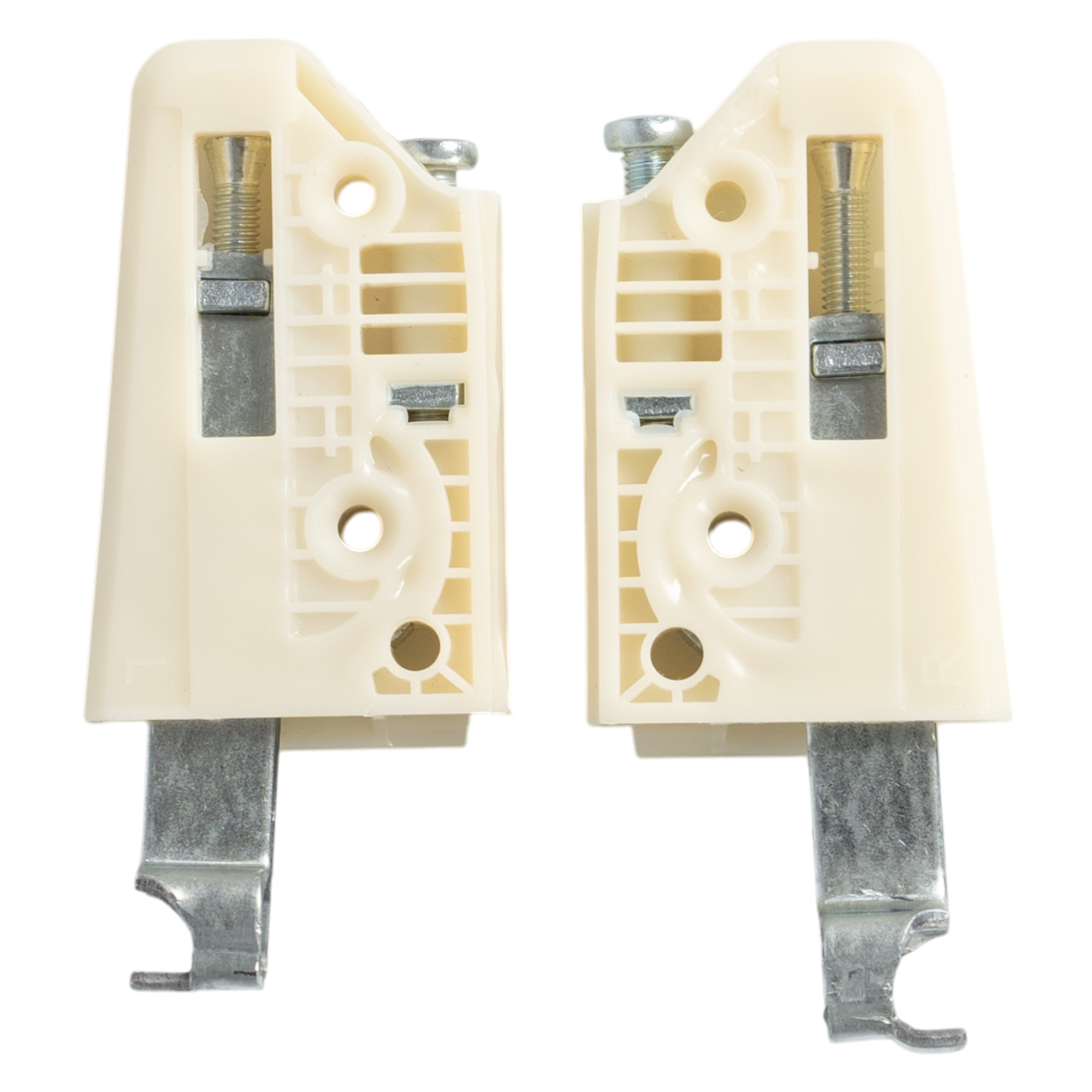 Навес на шину левый и правый 39x16x100 мм сталь/пластик цвет белый 2 шт.