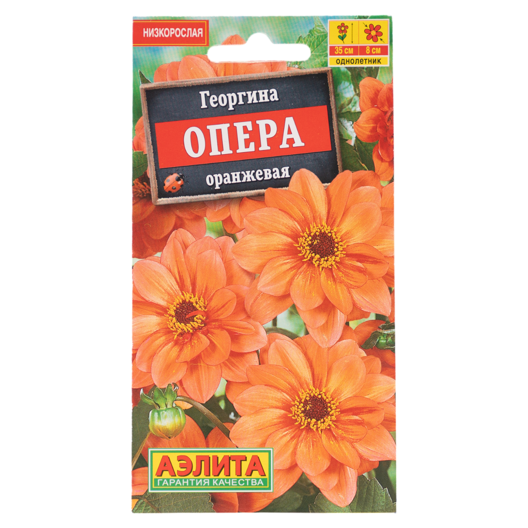 Изображение товара Семена цветов Аэлита георгина Опера оранжевый 7 шт.