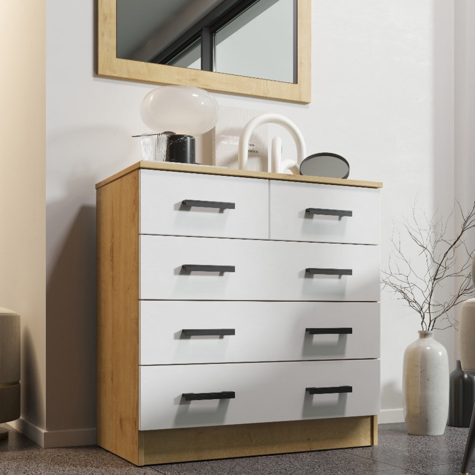 Изображение товара Комод К800-3/2 с 5 ящиками, 80x44x83 см, белый