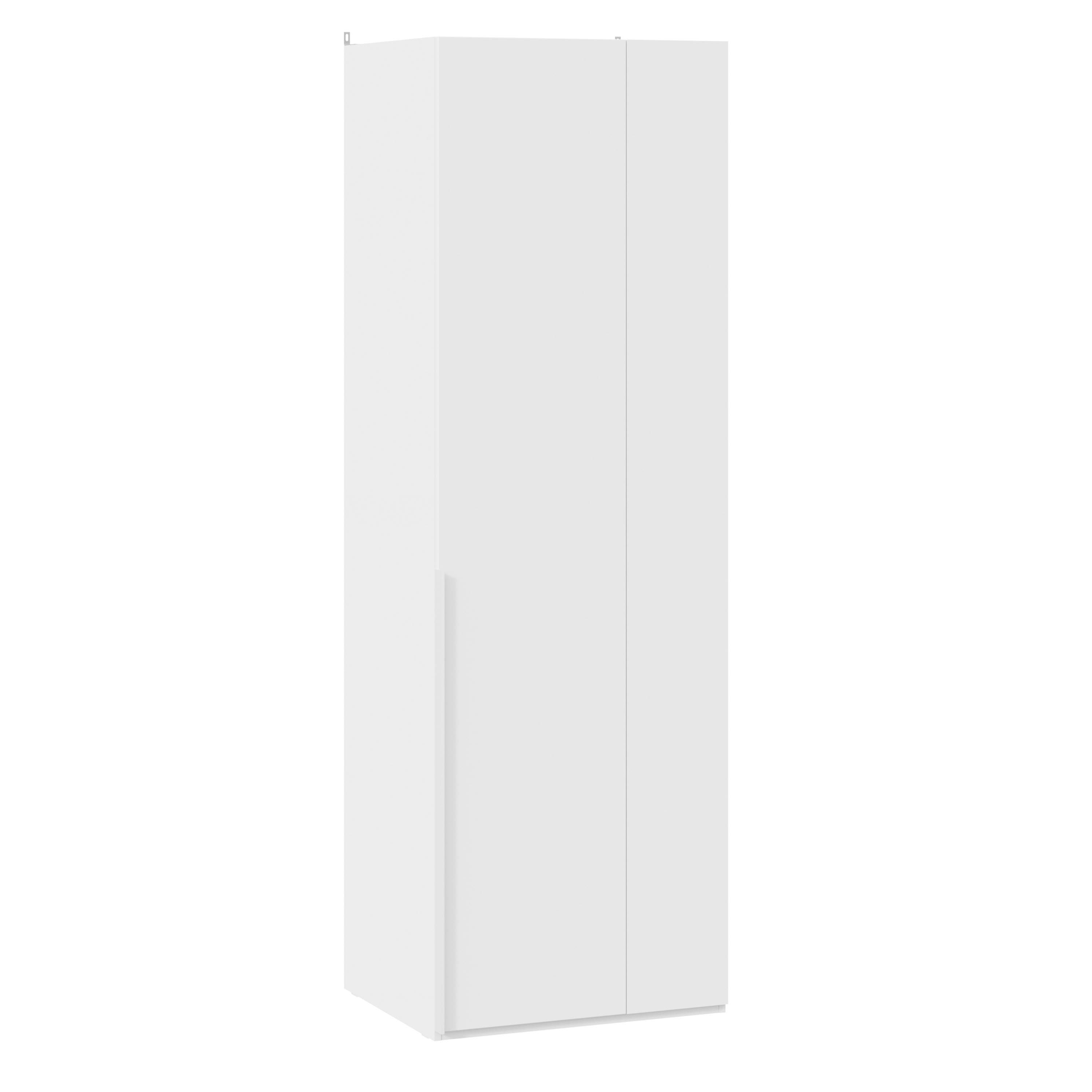 Изображение товара Шкаф Трия 70x217 см из ЛДСП белый жемчуг/белый софт