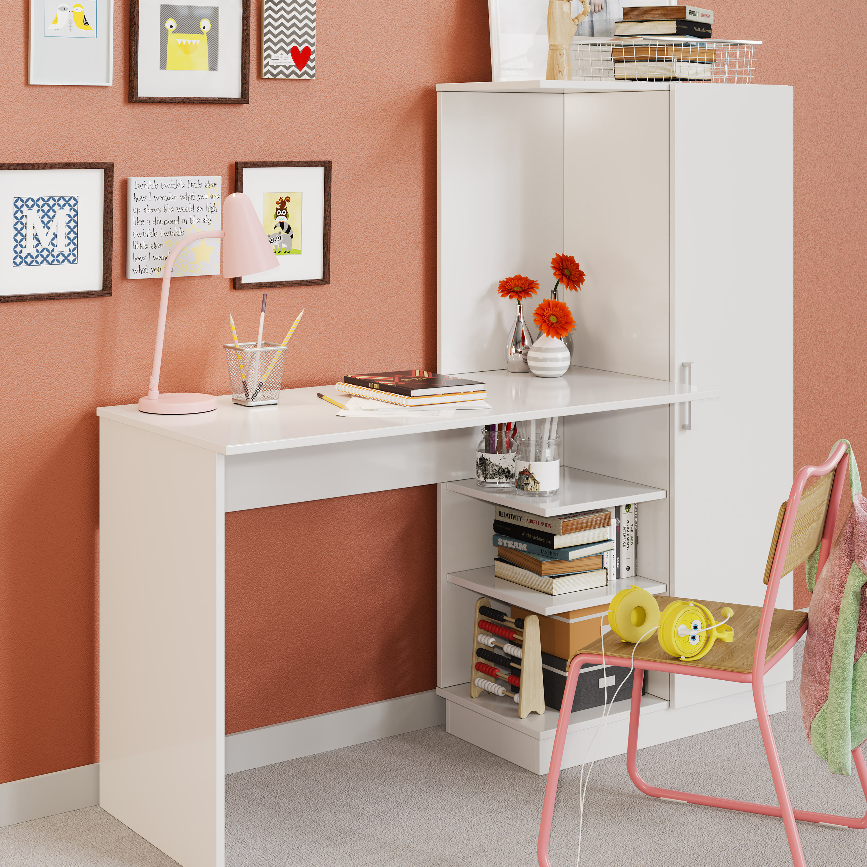 Изображение товара Компьютерный стол Трия 235102 белый 145x135x50 см