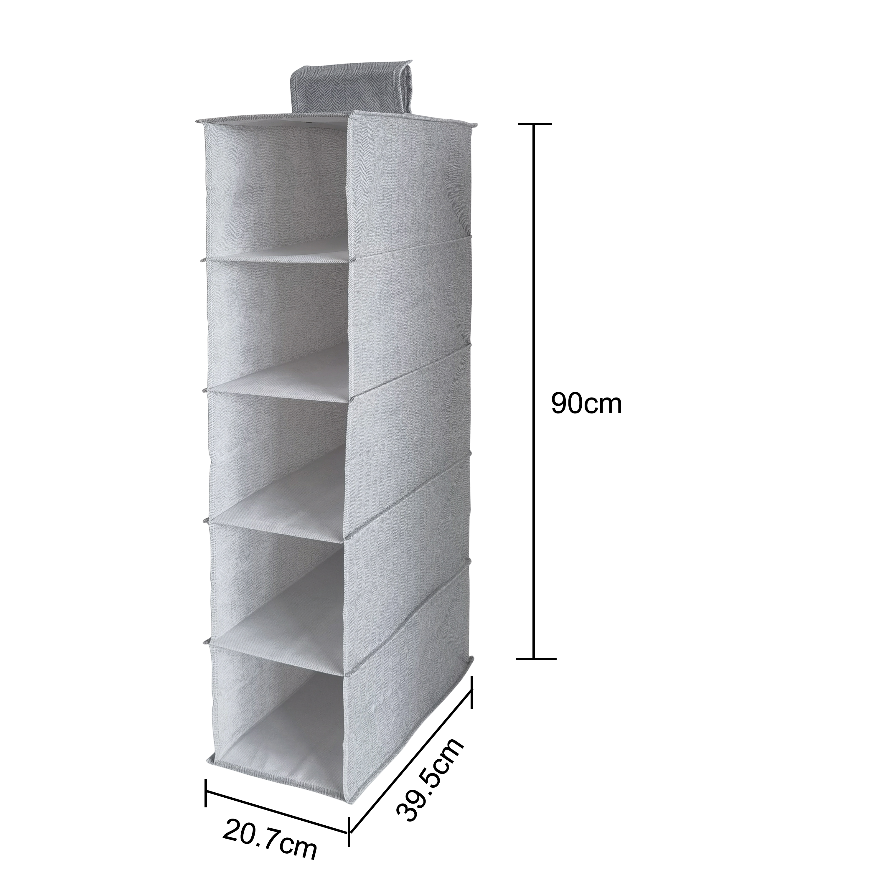 Органайзер подвесной KONSENSA 5 отделений 20.7x39.5x90 см нетканный материал цвет разноцветный