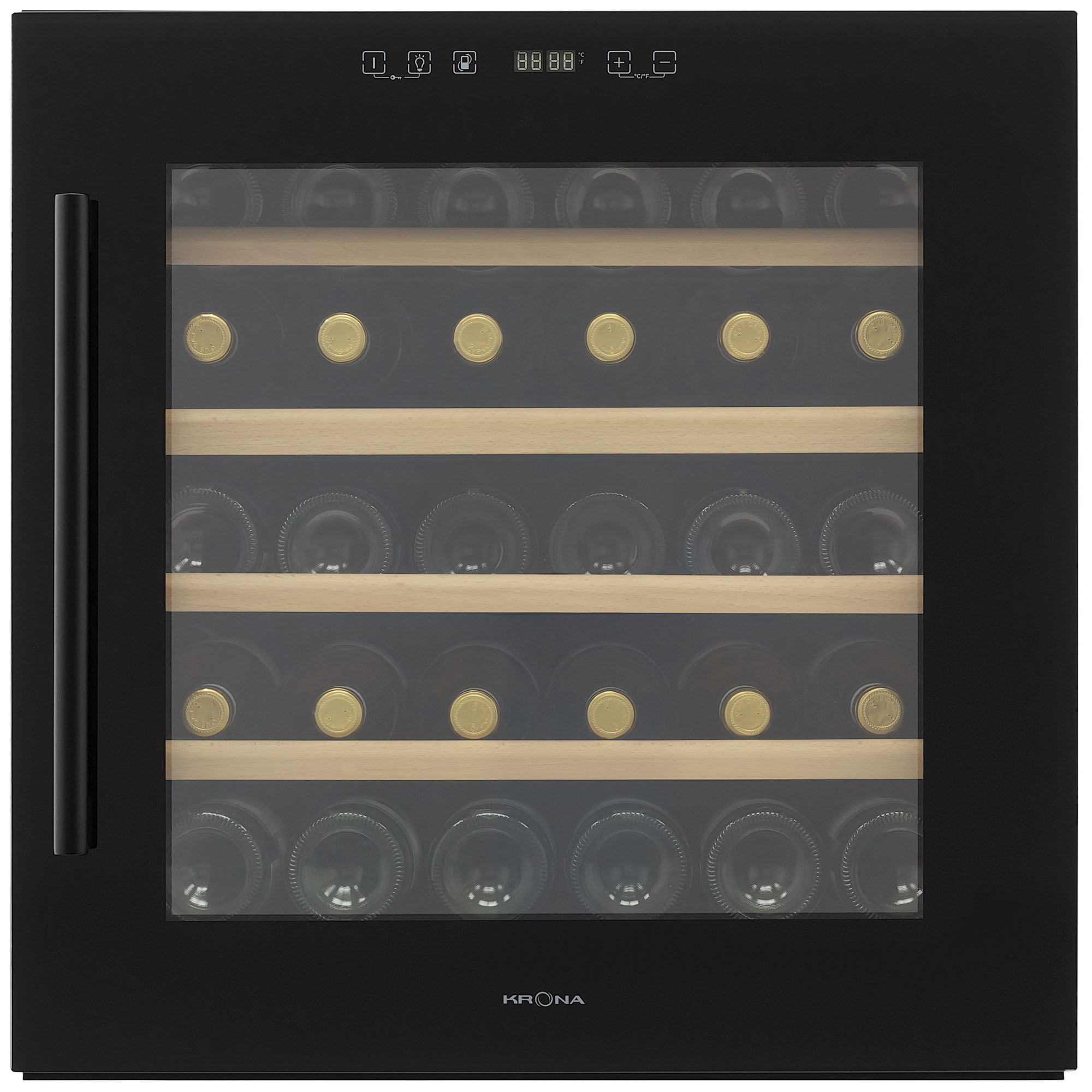 Изображение товара Винный шкаф Krona 59.3х59х55.5 см 30 бутылок цвет черный