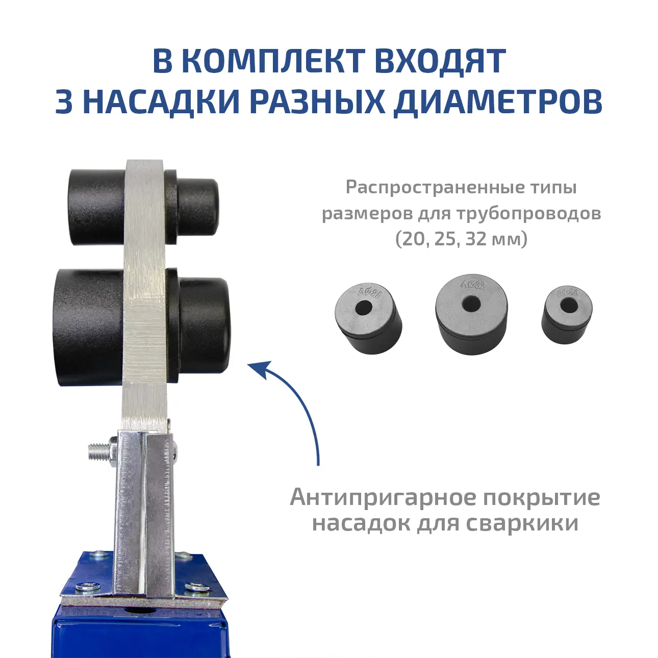 Аппарат для сварки полипропиленовых труб Мегеон 98106 800 Вт - 7