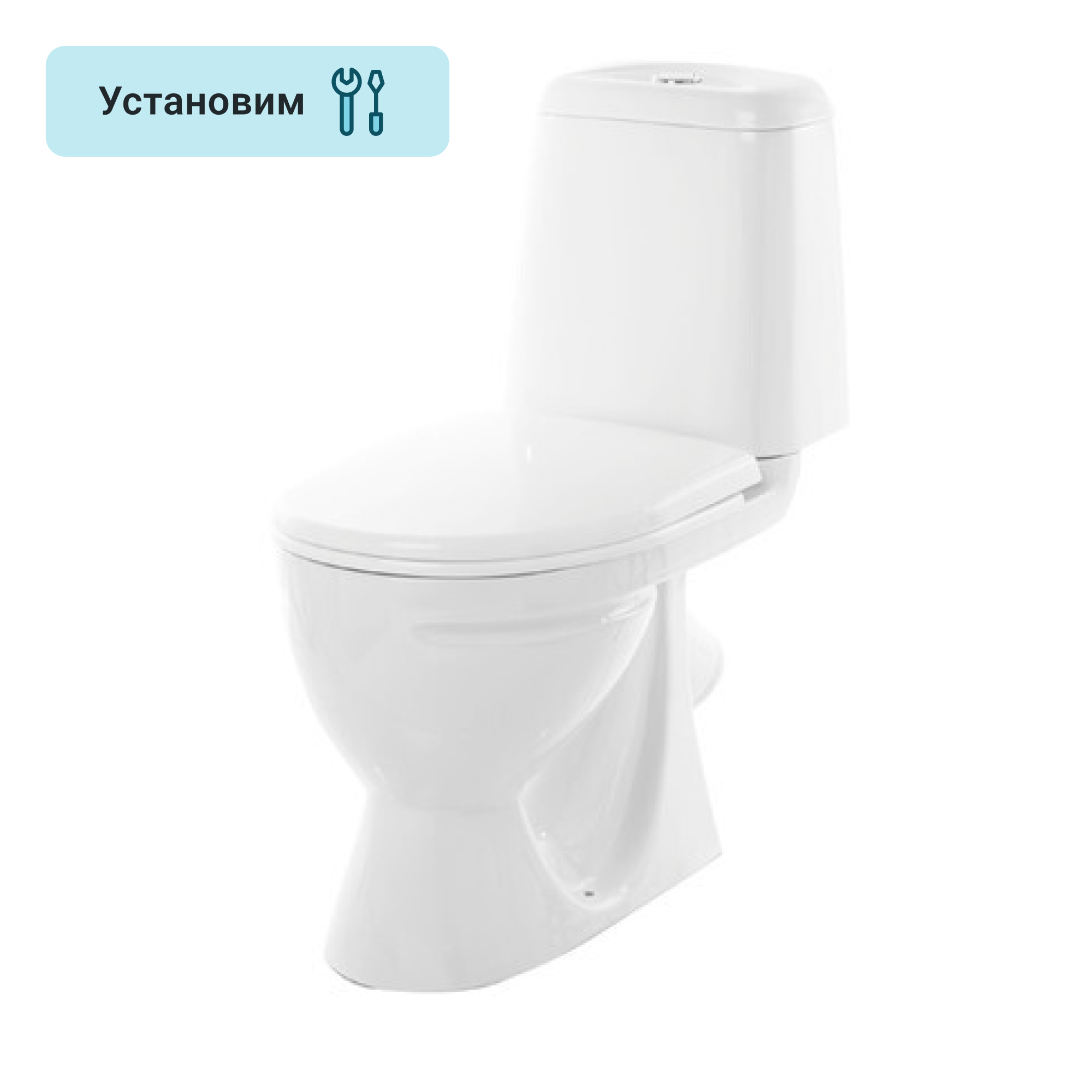 Изображение товара Унитаз-компакт Sanita Лайт с косым выпуском двойной слив