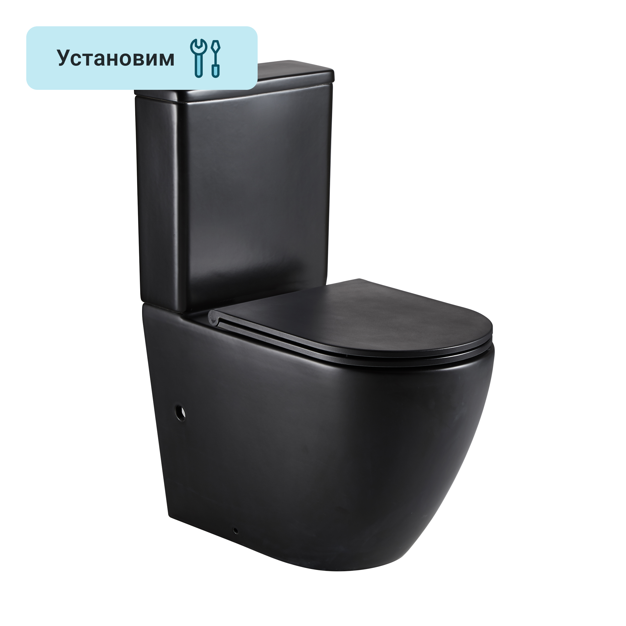 Изображение товара Унитаз-компакт Culto Andi Pro горизонтальный выпуск двойной слив