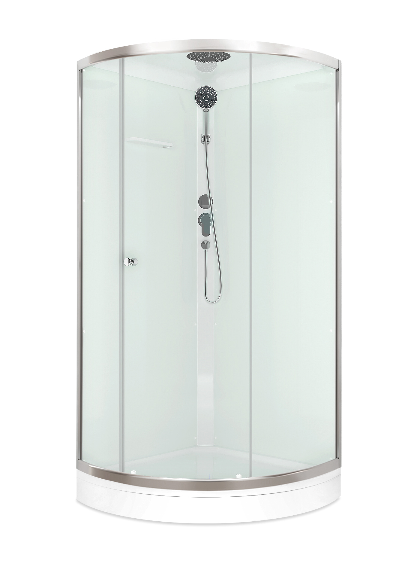 Изображение товара Душевая кабина Domani-Spa Simple хром 90x90 см с гидромассажем