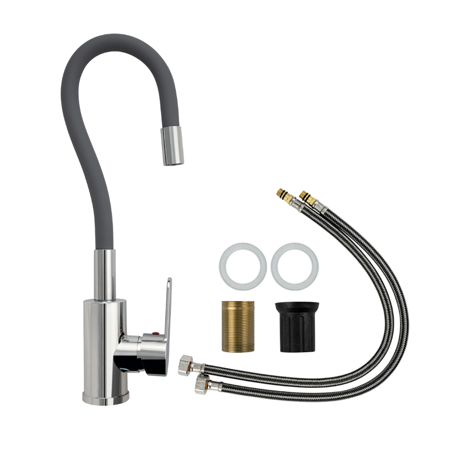 Изображение товара Смеситель для кухни Brimix Смеситель для кухни гибкий излив 35 см цвет хром