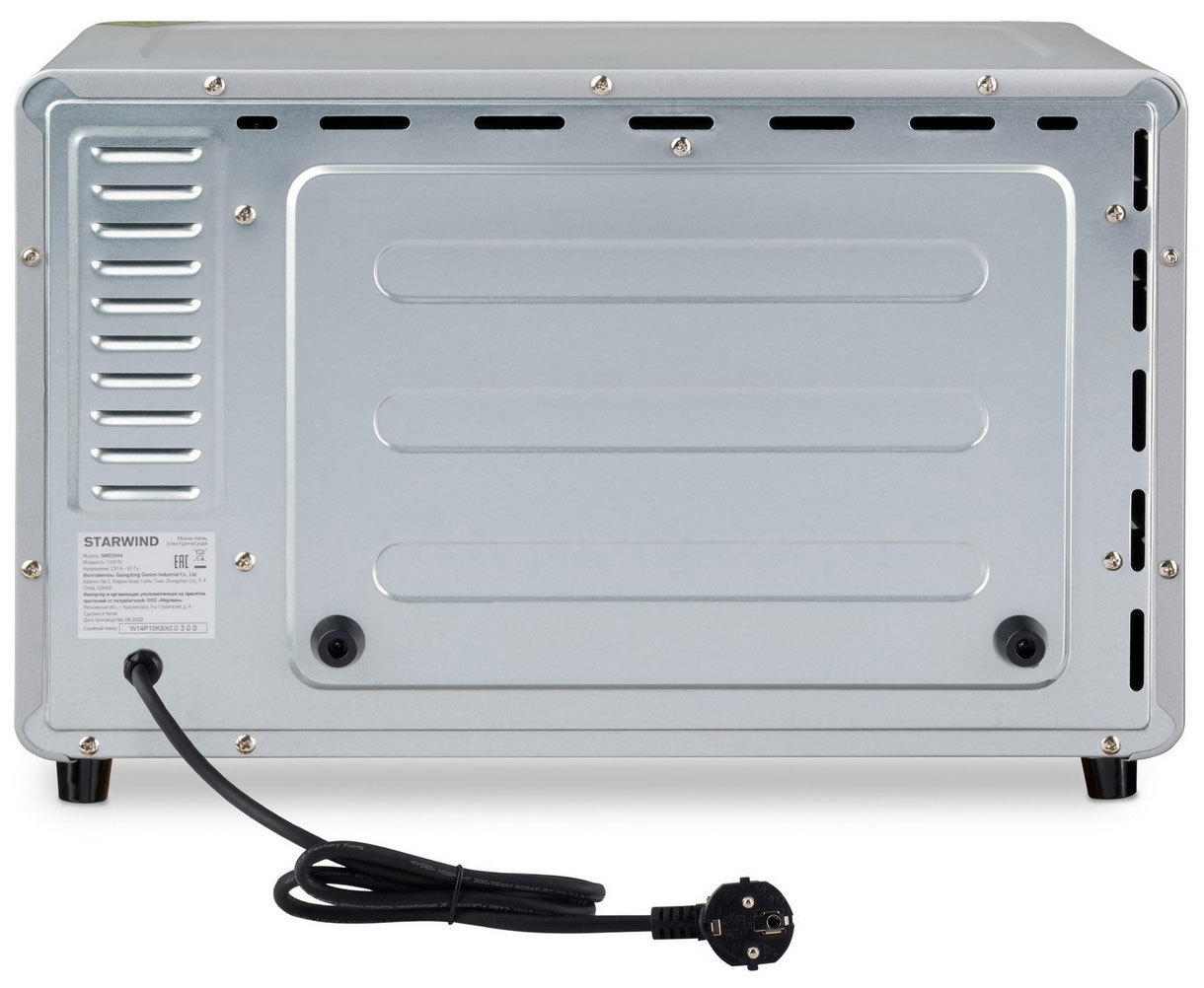 Изображение товара Электропечь STARWIND 1200 Вт объем 18 литров серебристая механическое управление
