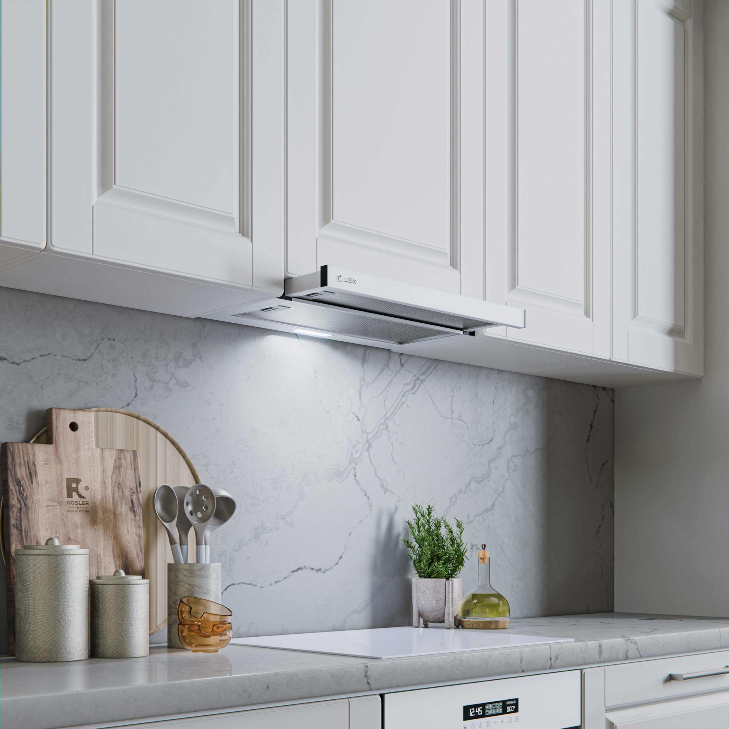 Изображение товара Встраиваемая вытяжка LEX HIDE G 600 WHITE 60 см белая