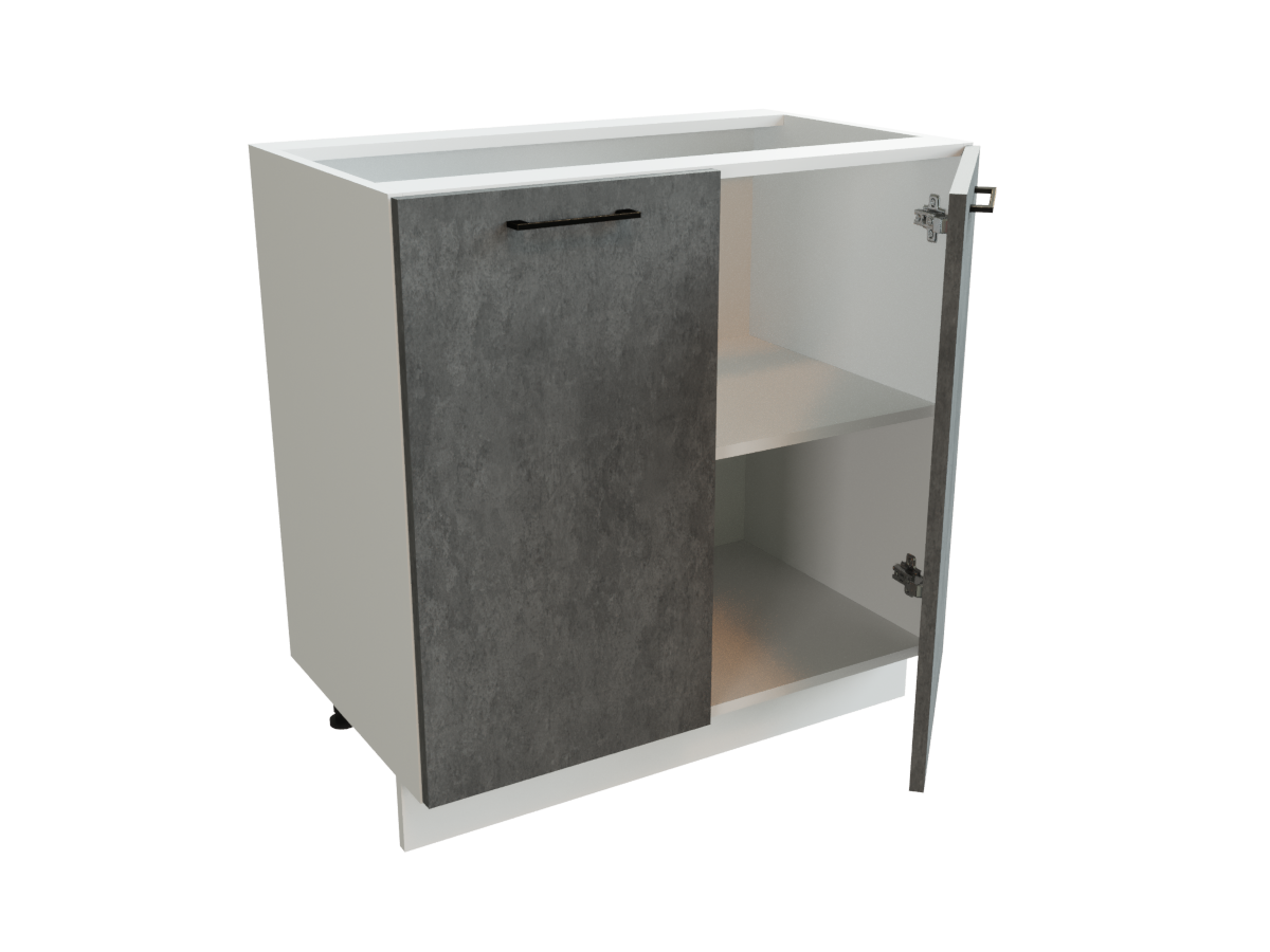 Изображение товара Напольный шкаф Сурская Мебель ММК-00002448 80x81.6x80 см бетон серый серебристый