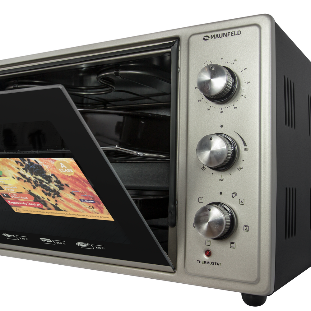 Изображение товара Электропечь MAUNFELD 270643 1500 Вт 45 л нержавеющая сталь с грилем и конвекцией