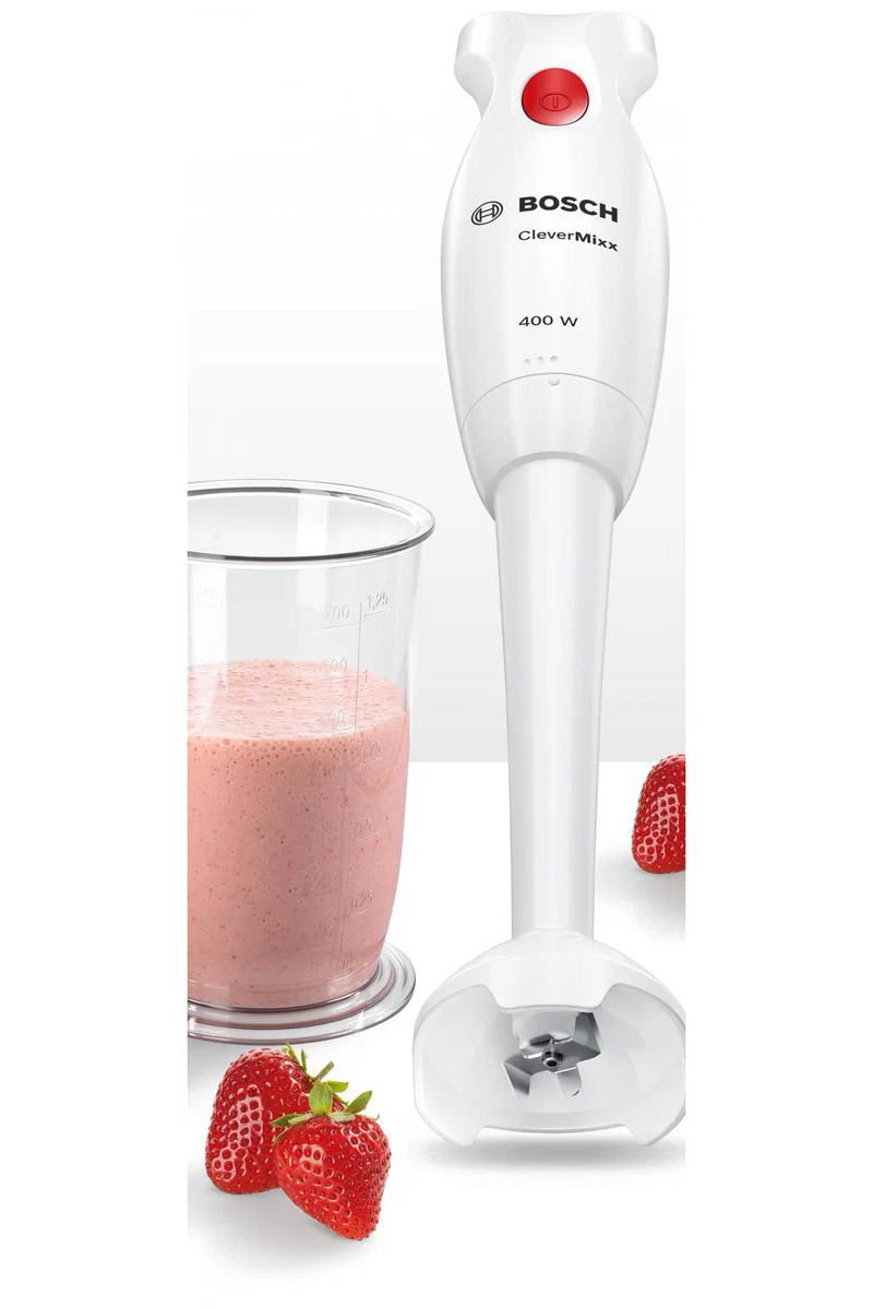 Изображение товара Погружной блендер Bosch CleverMixx MSM14100 400 Вт белый недорогой и надежный