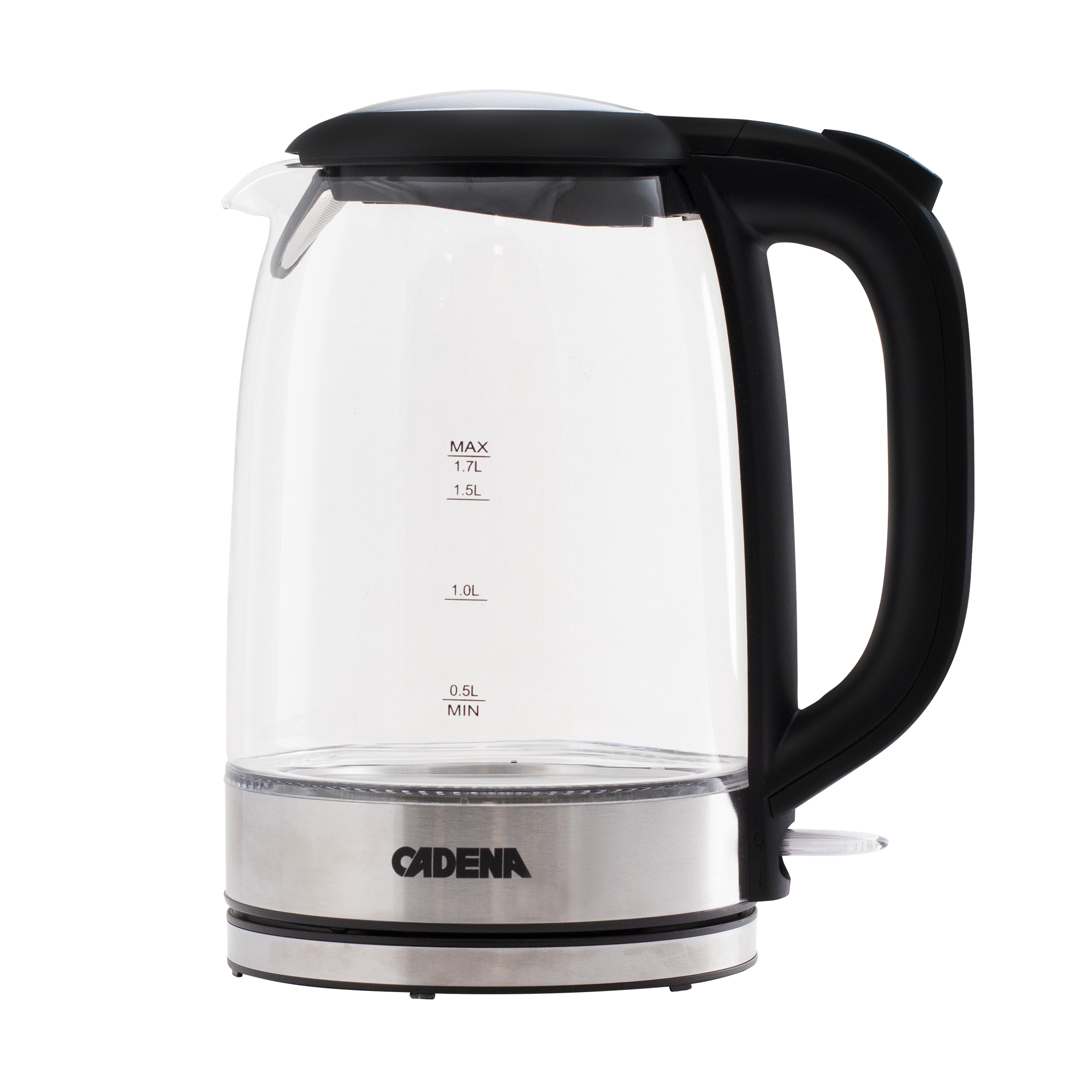Изображение товара Электрический чайник 1.7 л Cadena KEGS5812-GS стекло цвет черный
