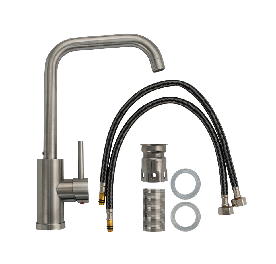 Изображение товара Смеситель для кухни Санакс с поворотным изливом 34 см цвет сатин