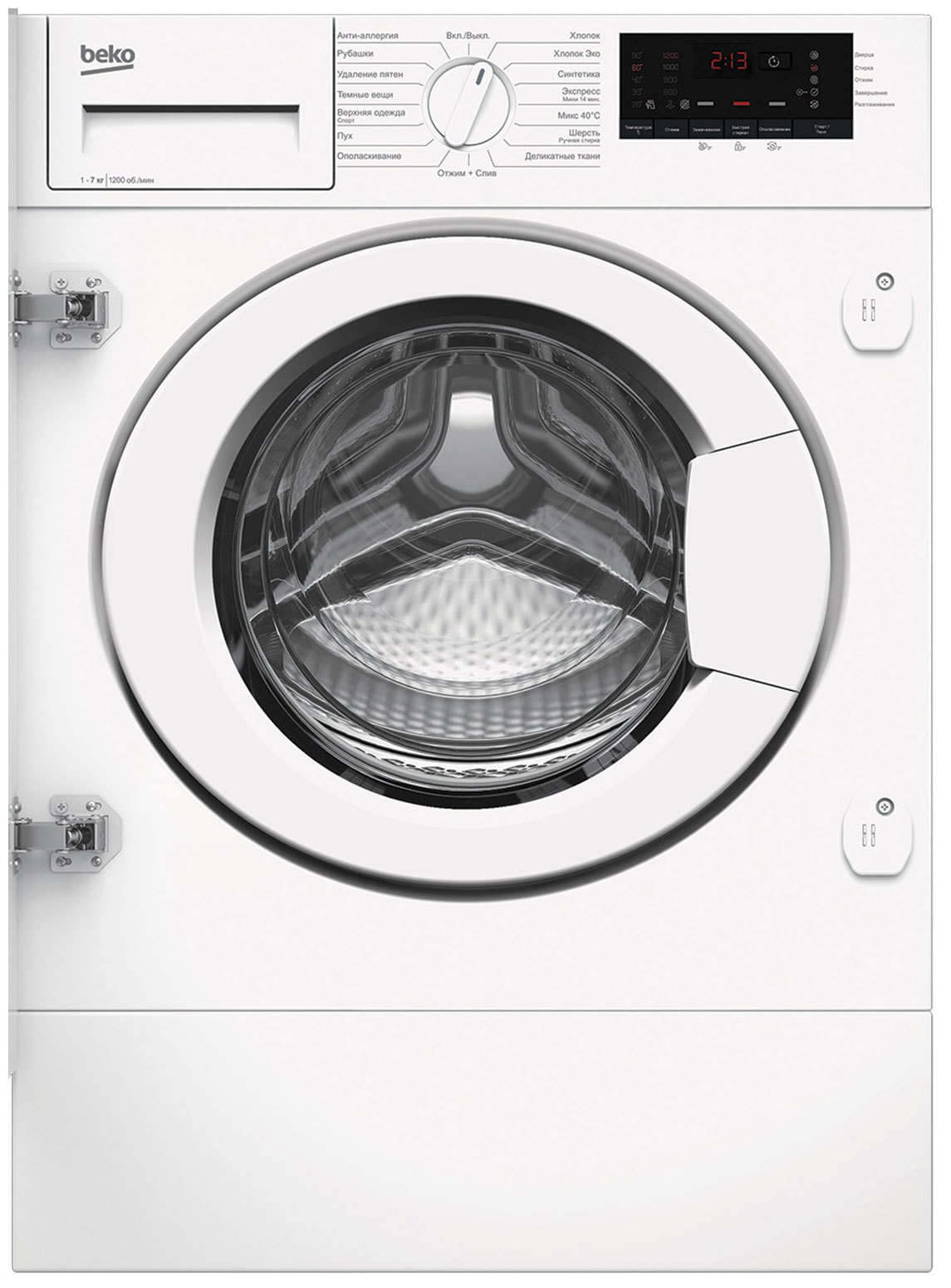 Изображение товара Встраиваемая стиральная машина Beko WITC7613XW максимальная загрузка 7 кг