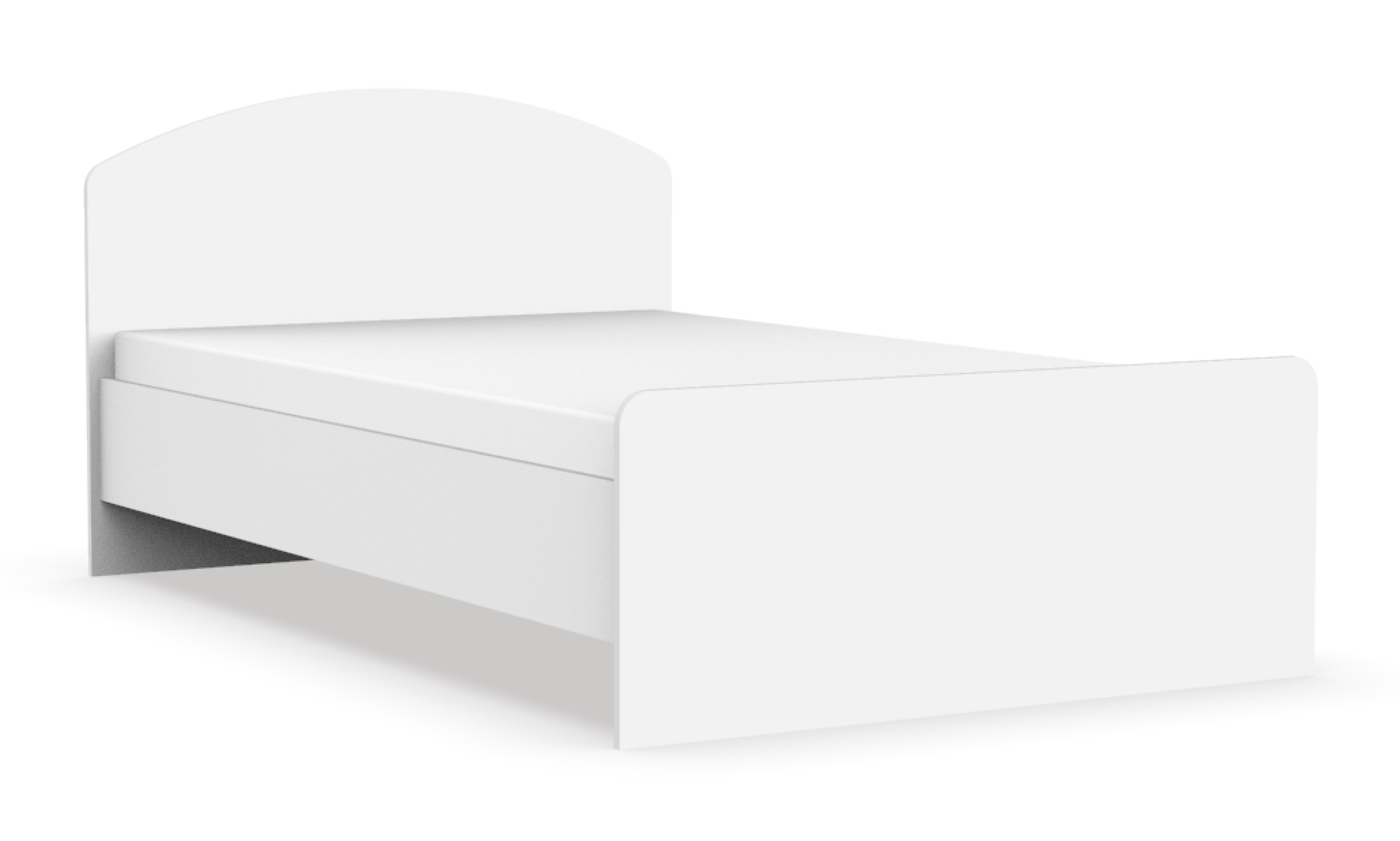 Изображение товара Кровать Эверест Стайл У0000039339 124 x 80 x 203 см ЛДСП цвет белый