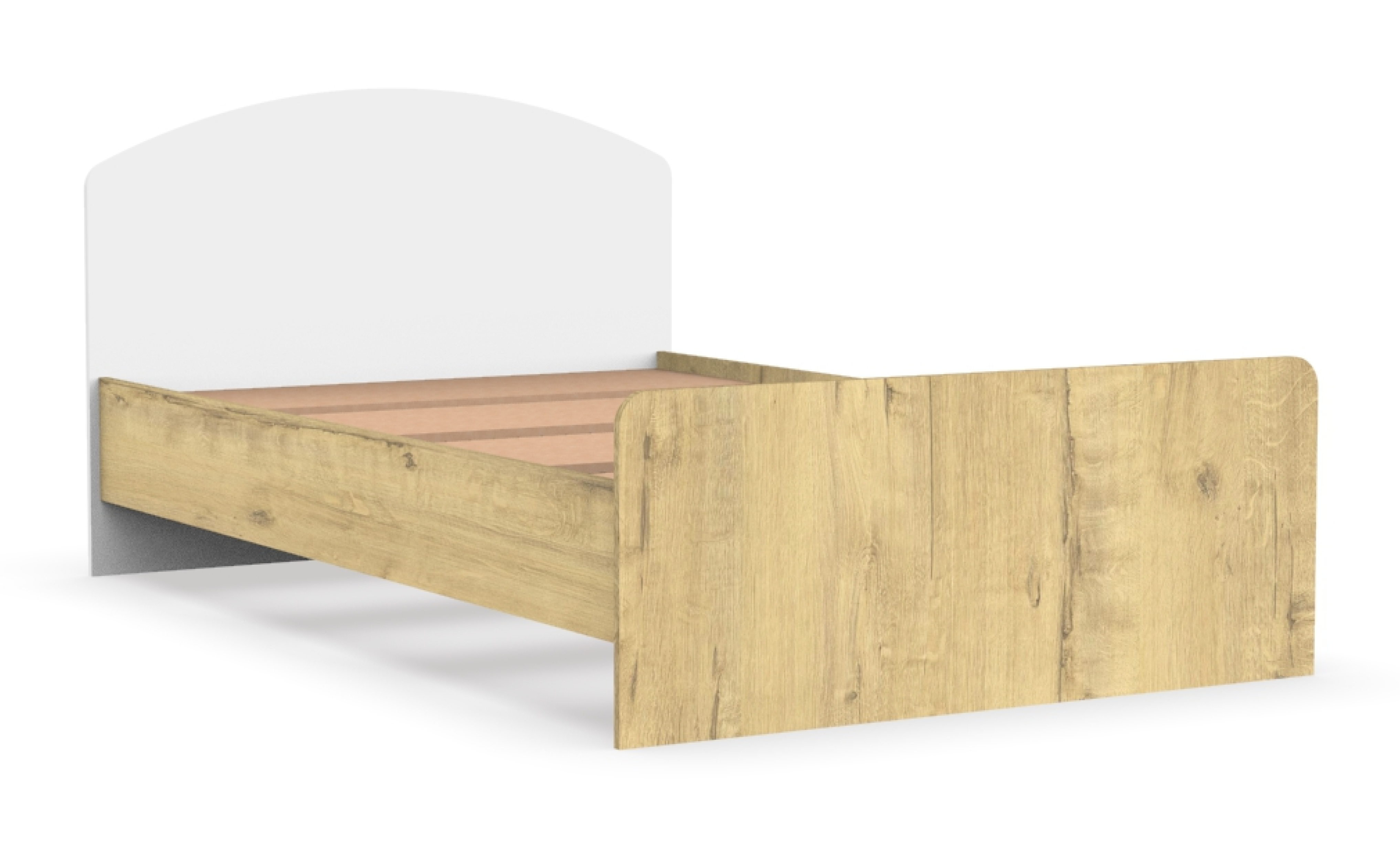 Изображение товара Кровать Эверест Стайл 120x200 см ЛДСП белый современный дизайн