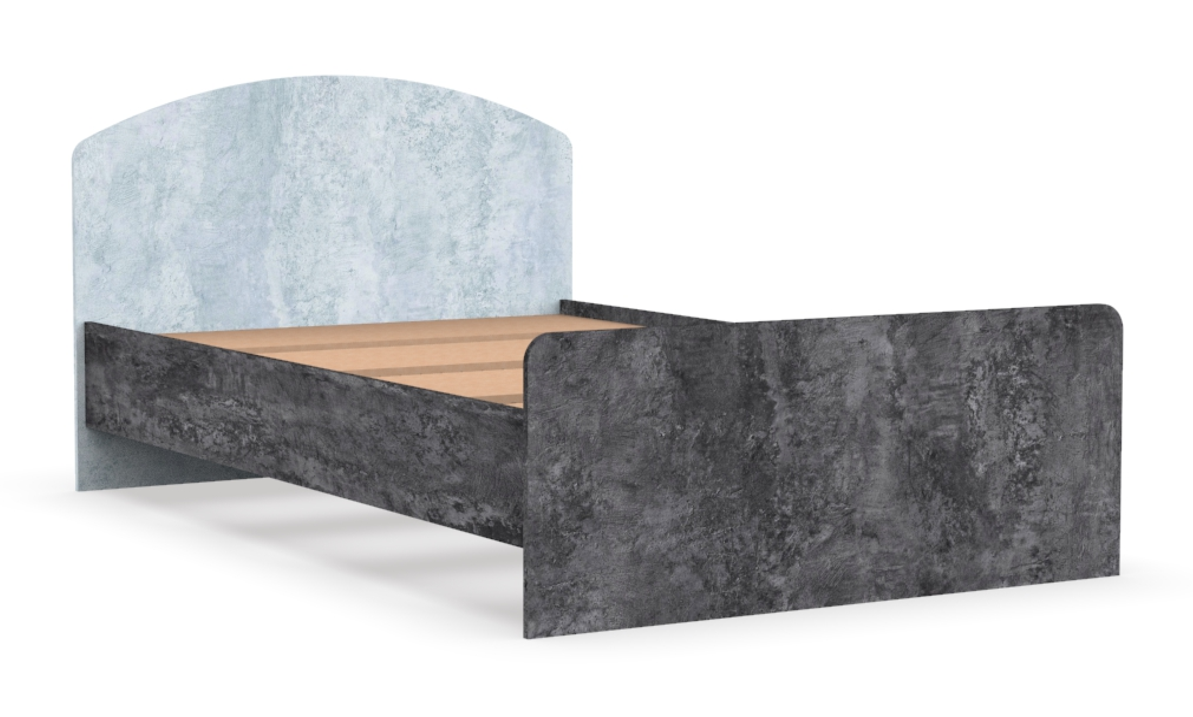 Изображение товара Кровать Эверест Стайл 124x80x203 см из ЛДСП современный дизайн Россия