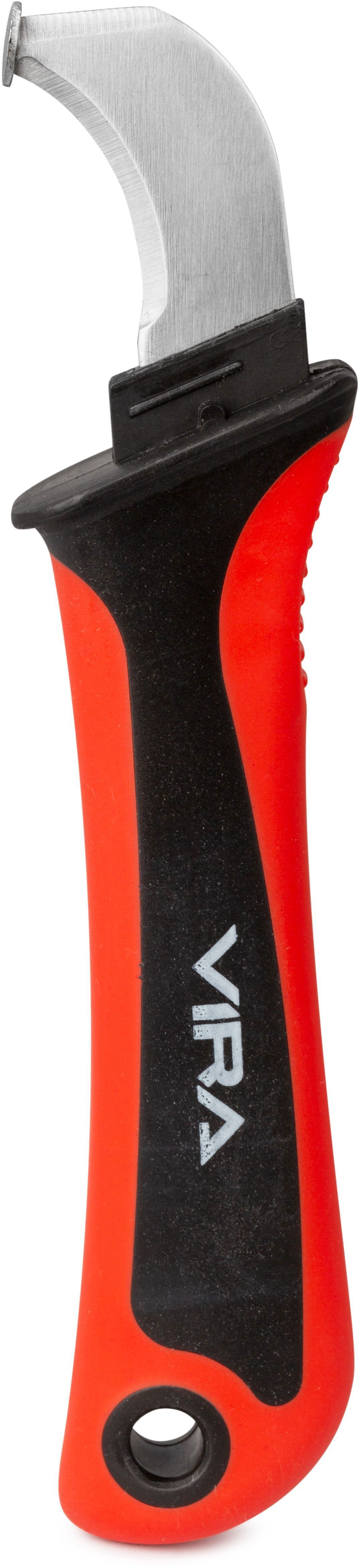 Изображение товара Нож для снятия изоляции Vira 397039 двухкомпонентный корпус изогнутое лезвие 180 мм