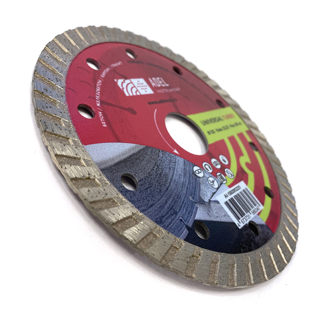 Изображение товара Диск алмазный Adel Instrument Universal Turbo 125 мм для резки бетона и гранита