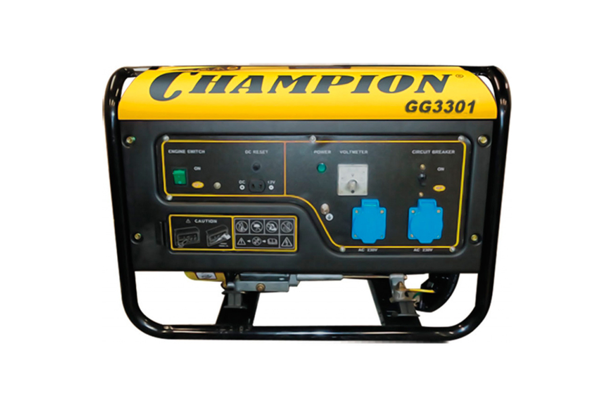 Изображение товара Генератор бензиновый Champion GG3301 с мощностью 3.1 кВт