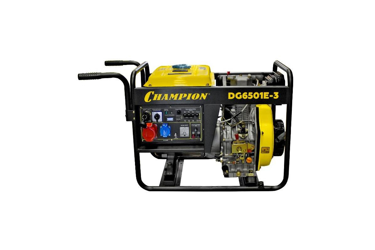Изображение товара Генератор дизельный Champion DG6501E-3 6.8 кВт