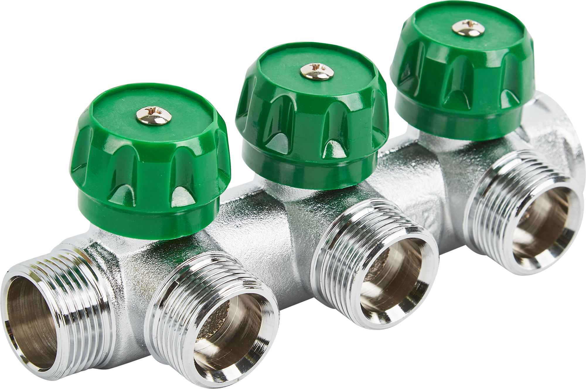 Изображение товара Коллектор регулирующий Stout на 3 отвода 3/4"x3/4" латунь