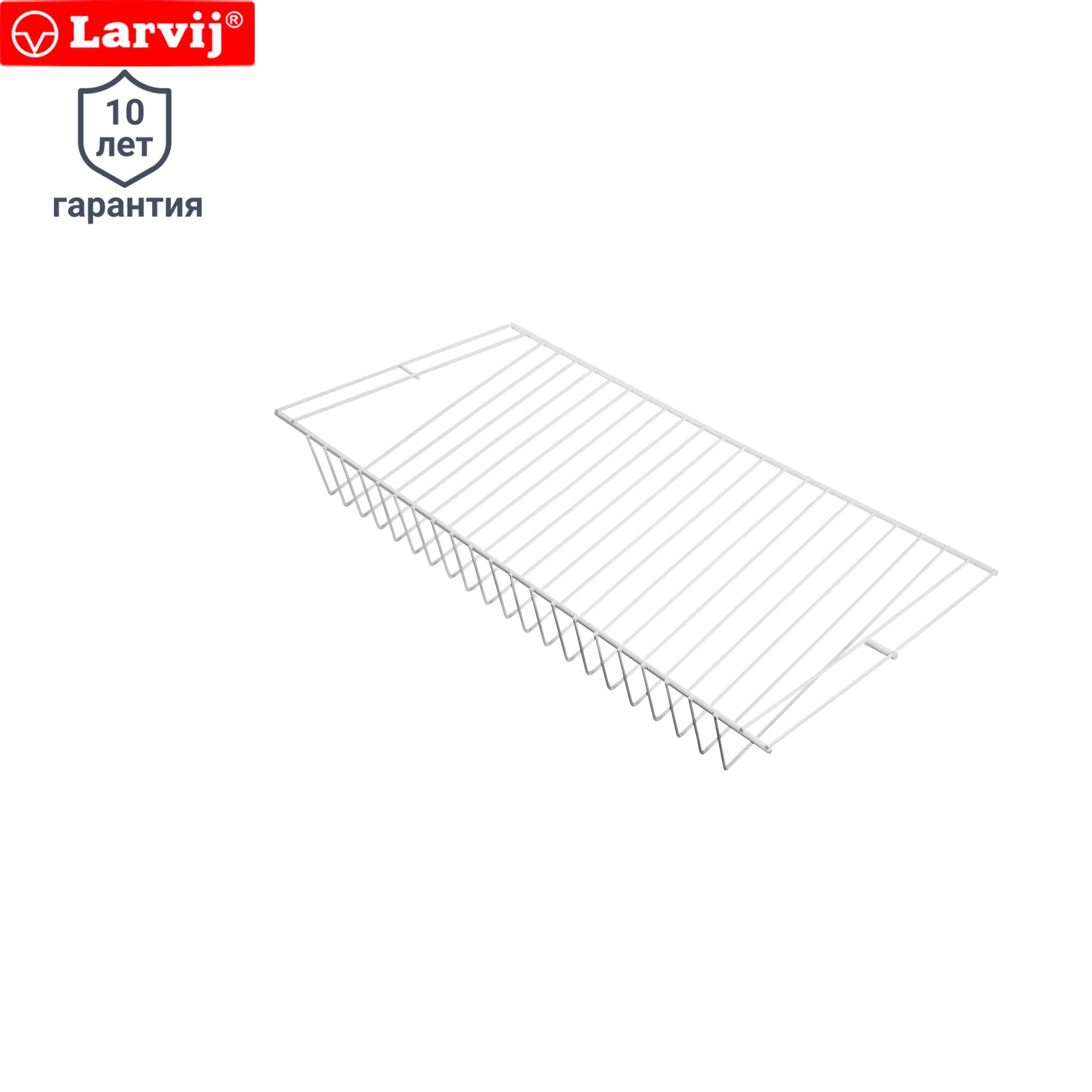 Изображение товара Полка сетчатая Larvij 60.3x30.6 см сталь цвет белый