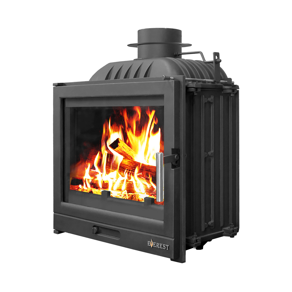 Изображение товара Каминная топка EVEREST U10 чугун 10 кВт для дома с баком и верхним подключением