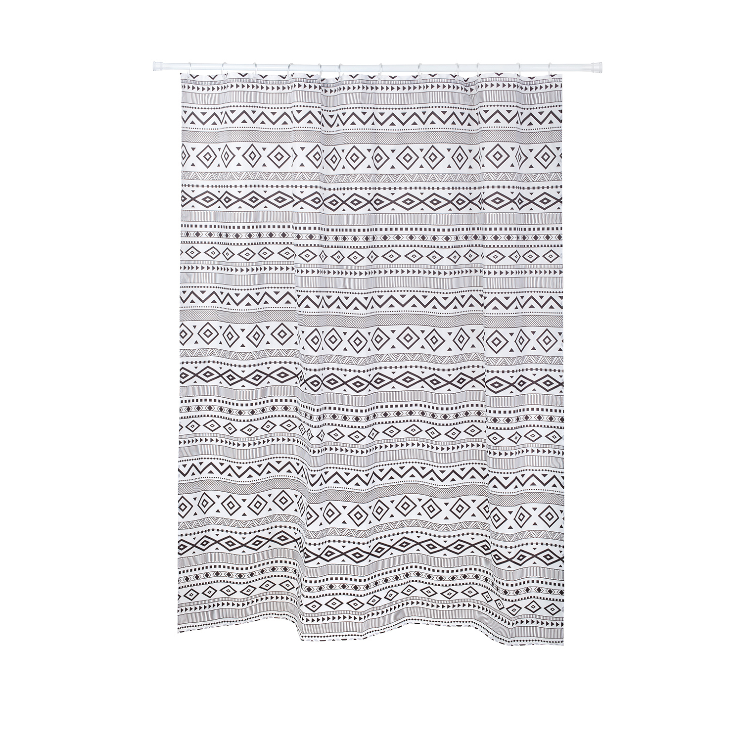 Изображение товара Штора для ванной IDDIS Stone LM08P18i11 200x180 см полиэстер белый черный