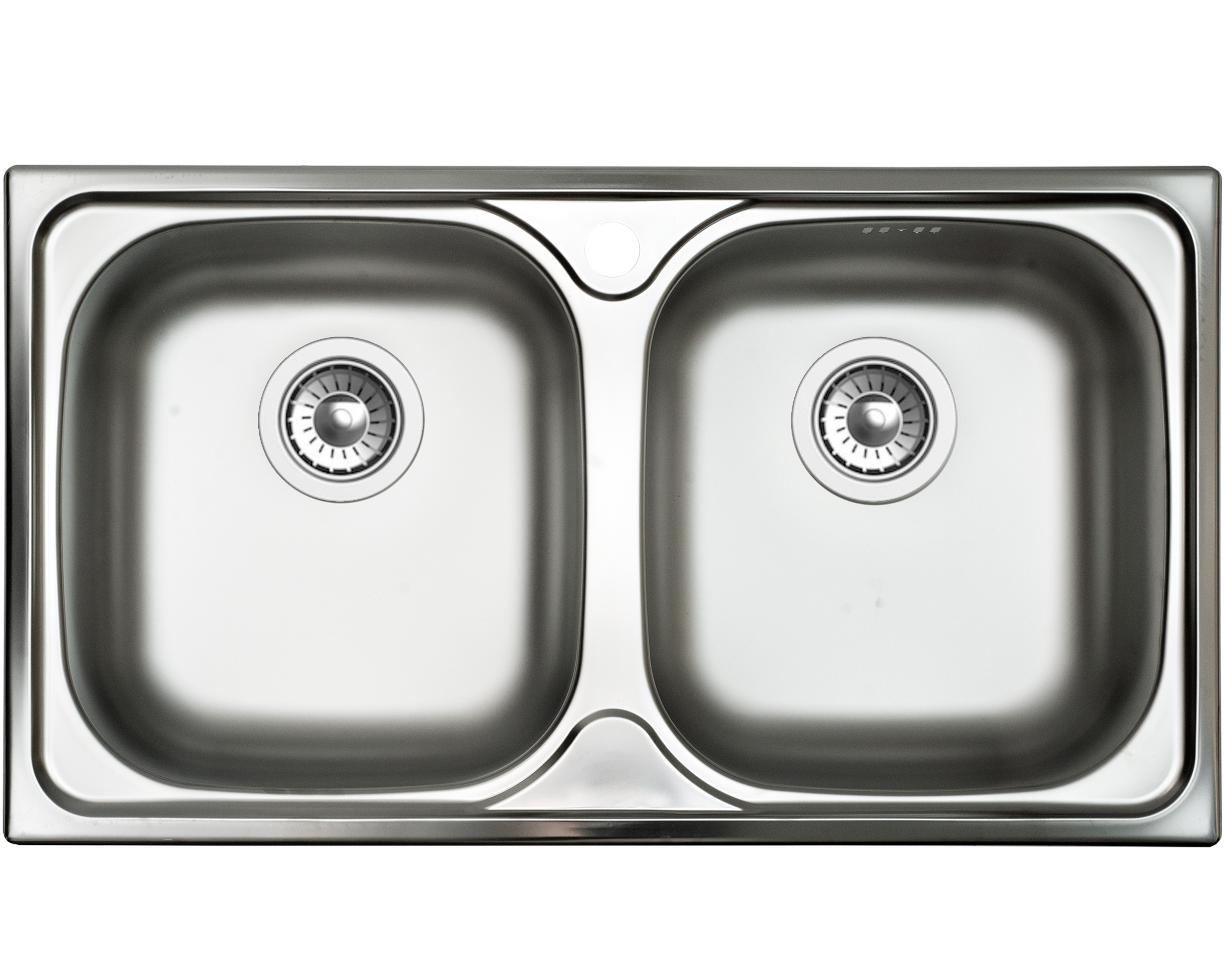 Изображение товара Мойка для кухни врезная 43.5x78 см глубина чаши 16 см нержавеющая сталь цвет серебристый