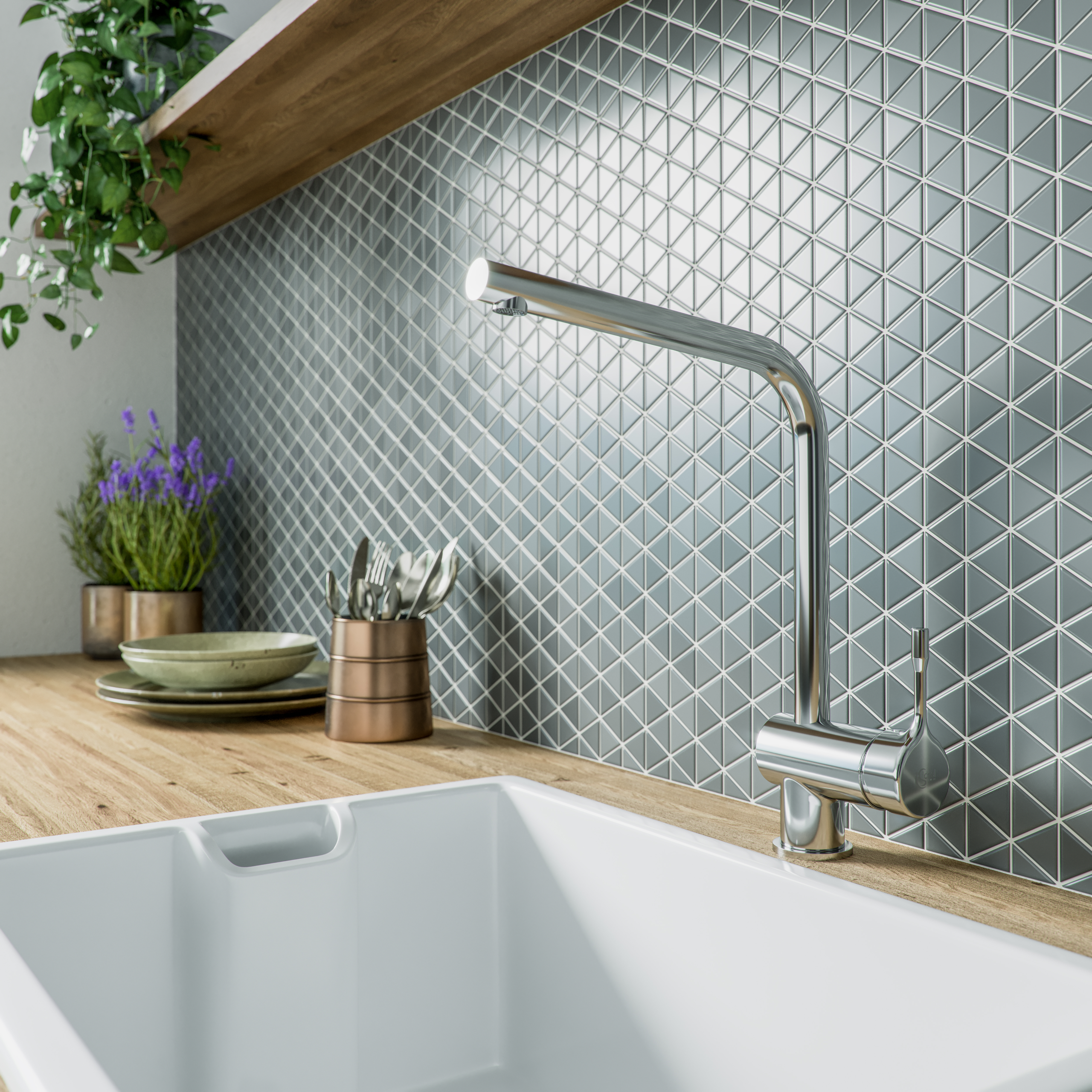 Изображение товара Смеситель кухонный Ideal Standard Ceralook общая высота 34.8 см цвет хром