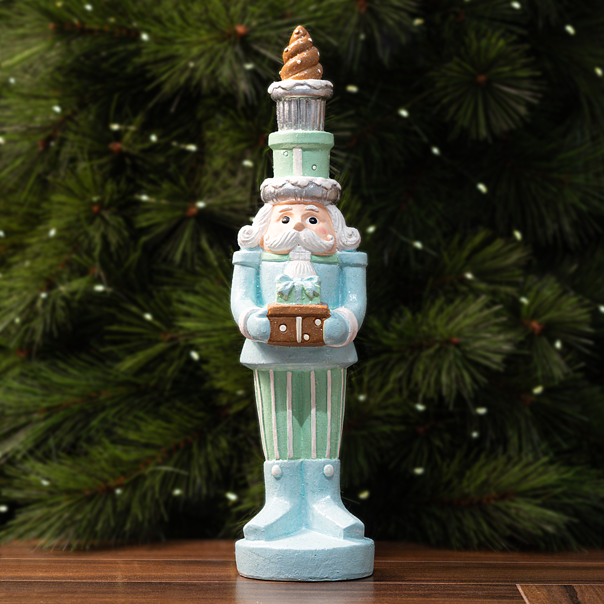 Изображение товара Декоративная фигура Щелкунчик 40x9.5 см синий интерьерный декор