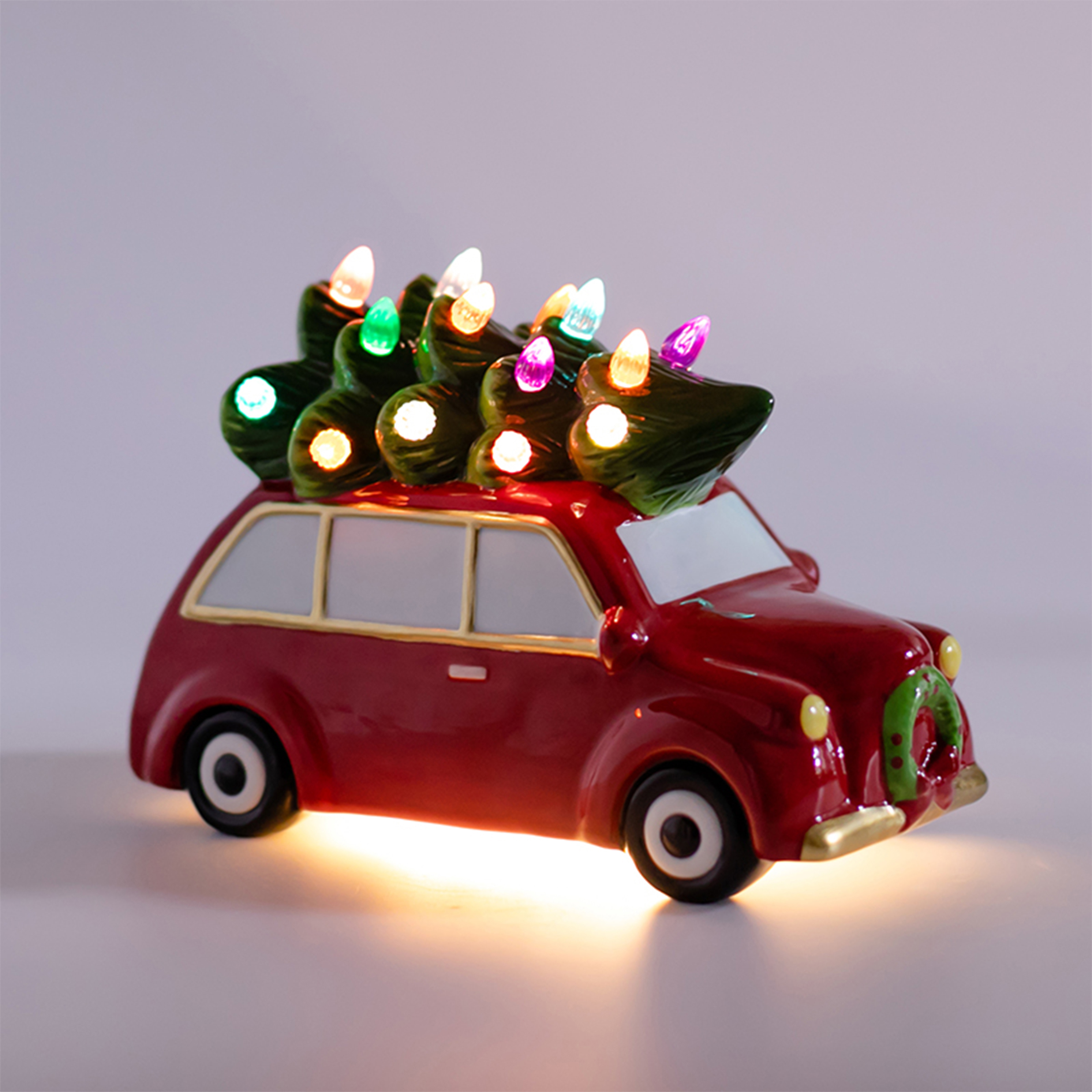 Изображение товара Светящаяся электрическая фигура Машина для дома 20 светодиодов 16 см разноцветный