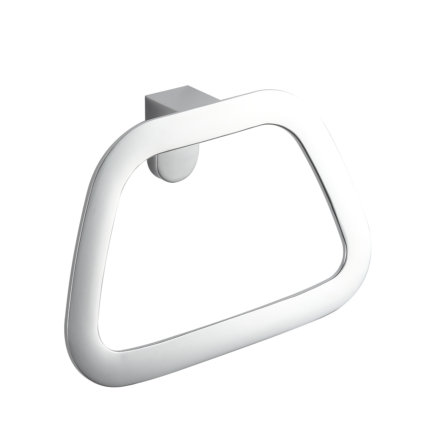 Изображение товара Полотенцедержатель-кольцо Lahta IDDIS, серый, хром, монтаж с винтовым креплением