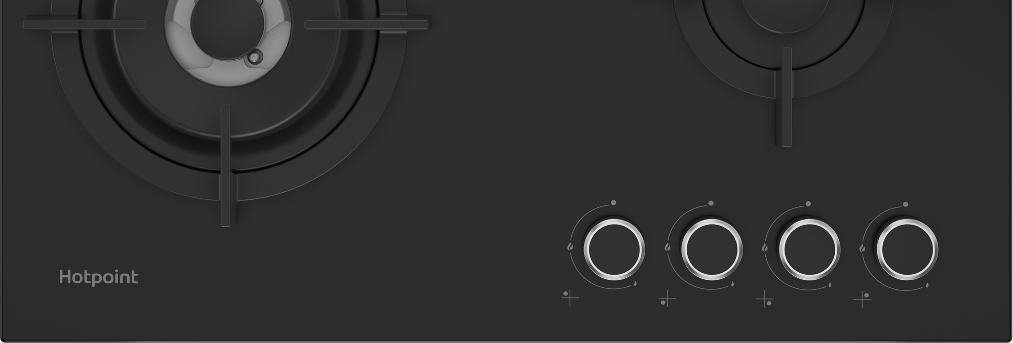 Газовая варочная панель Hotpoint HG 62I/BK 59 см 4 конфорки цвет черный - 5