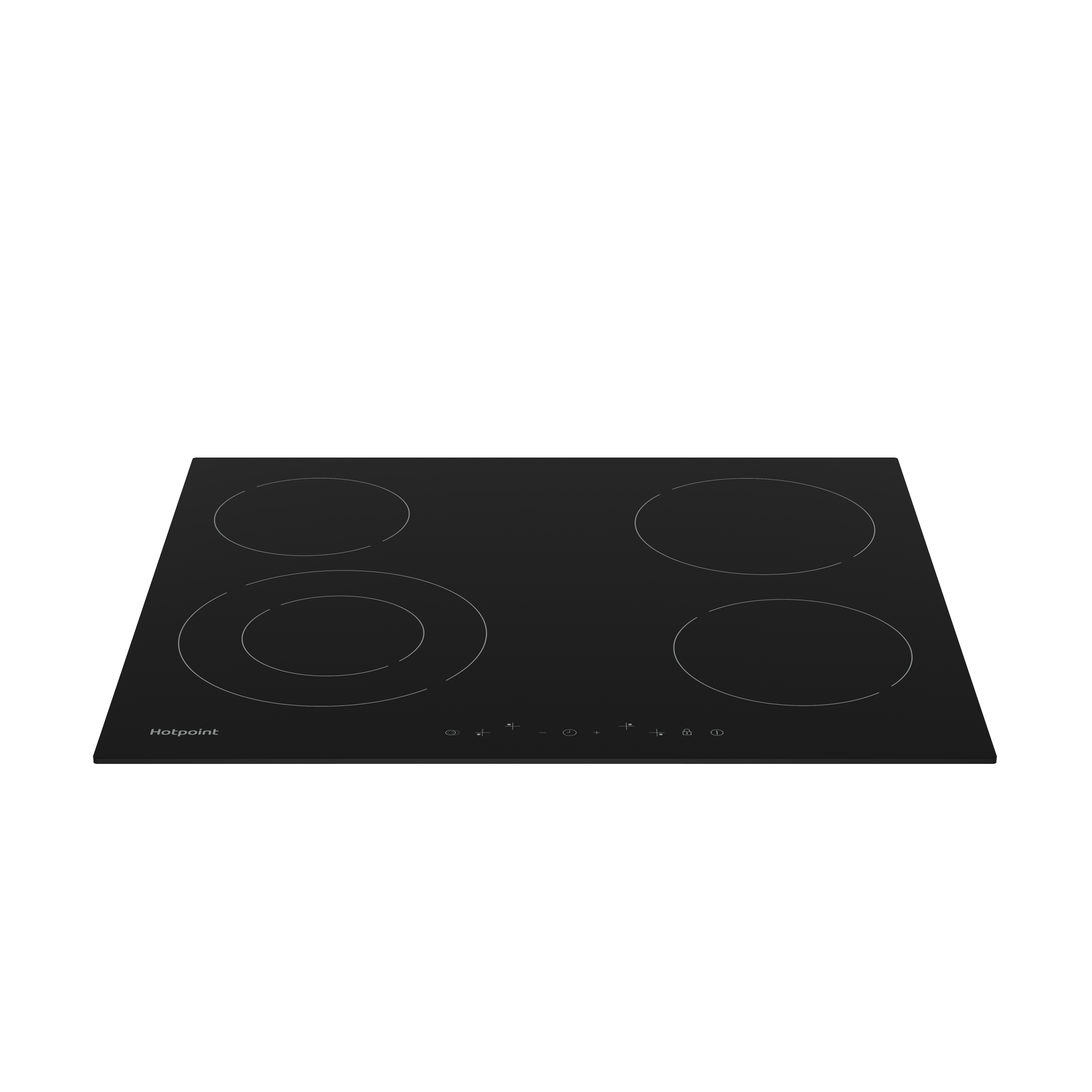Электрическая варочная панель Hotpoint HR 6T2 C 59 см 4 конфорки цвет черный - 2