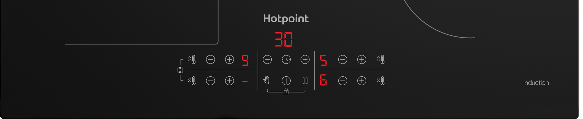 Индукционная варочная панель Hotpoint HB 1560B NE 59 см 4 конфорки цвет черный - 6
