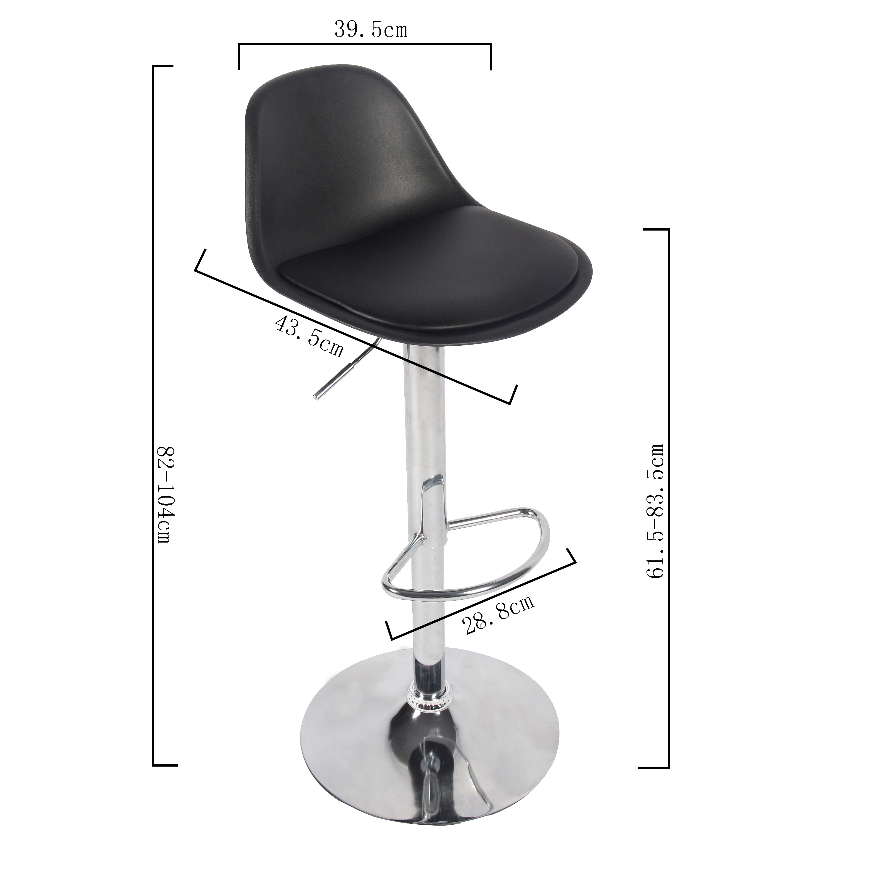Основание барного стула Тулон Delinia 41.5x57.6x41.5 см сталь цвет хром - 20