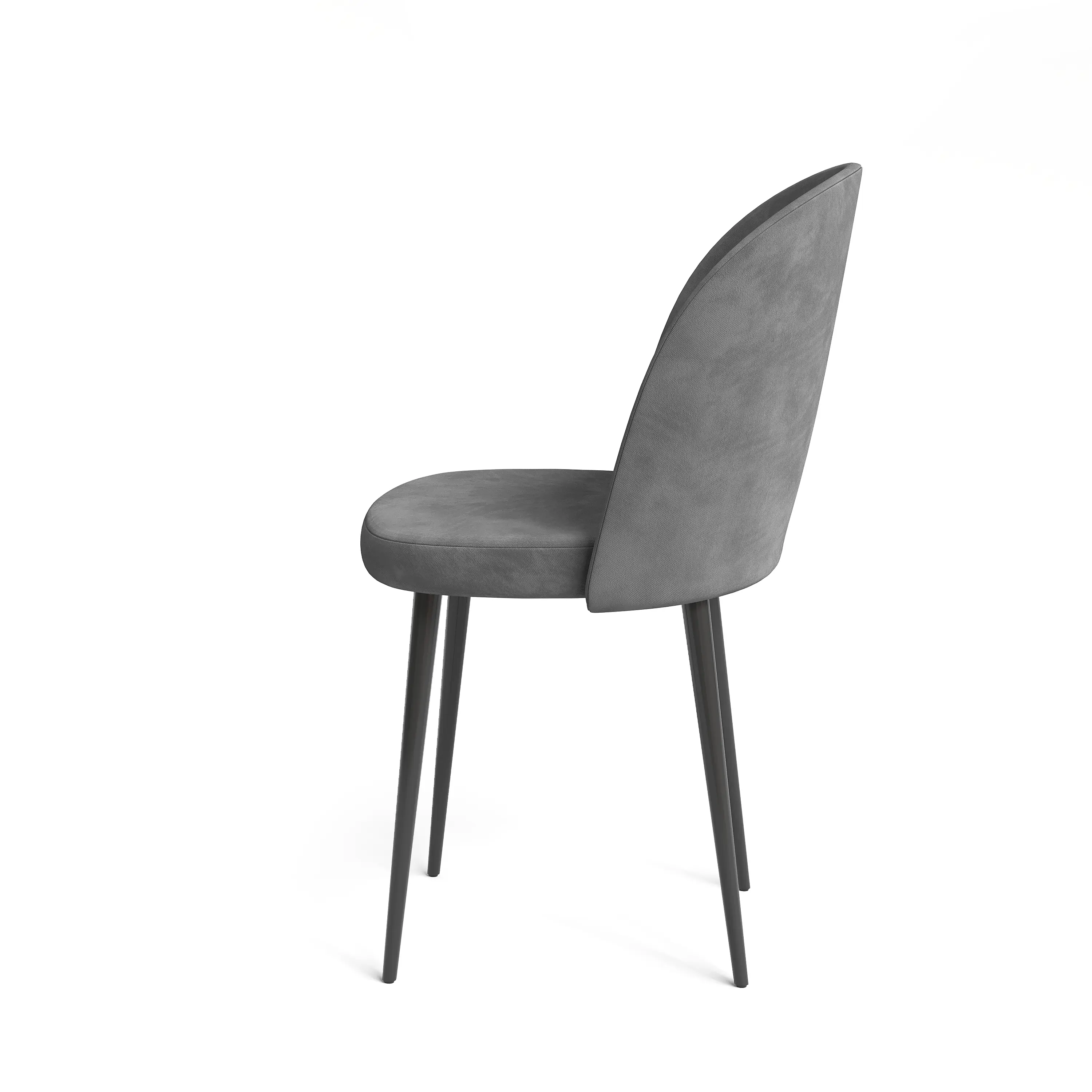 Стул Chic 49x77x50 см ножки металл/черный сиденье велюр цвет серый - 2