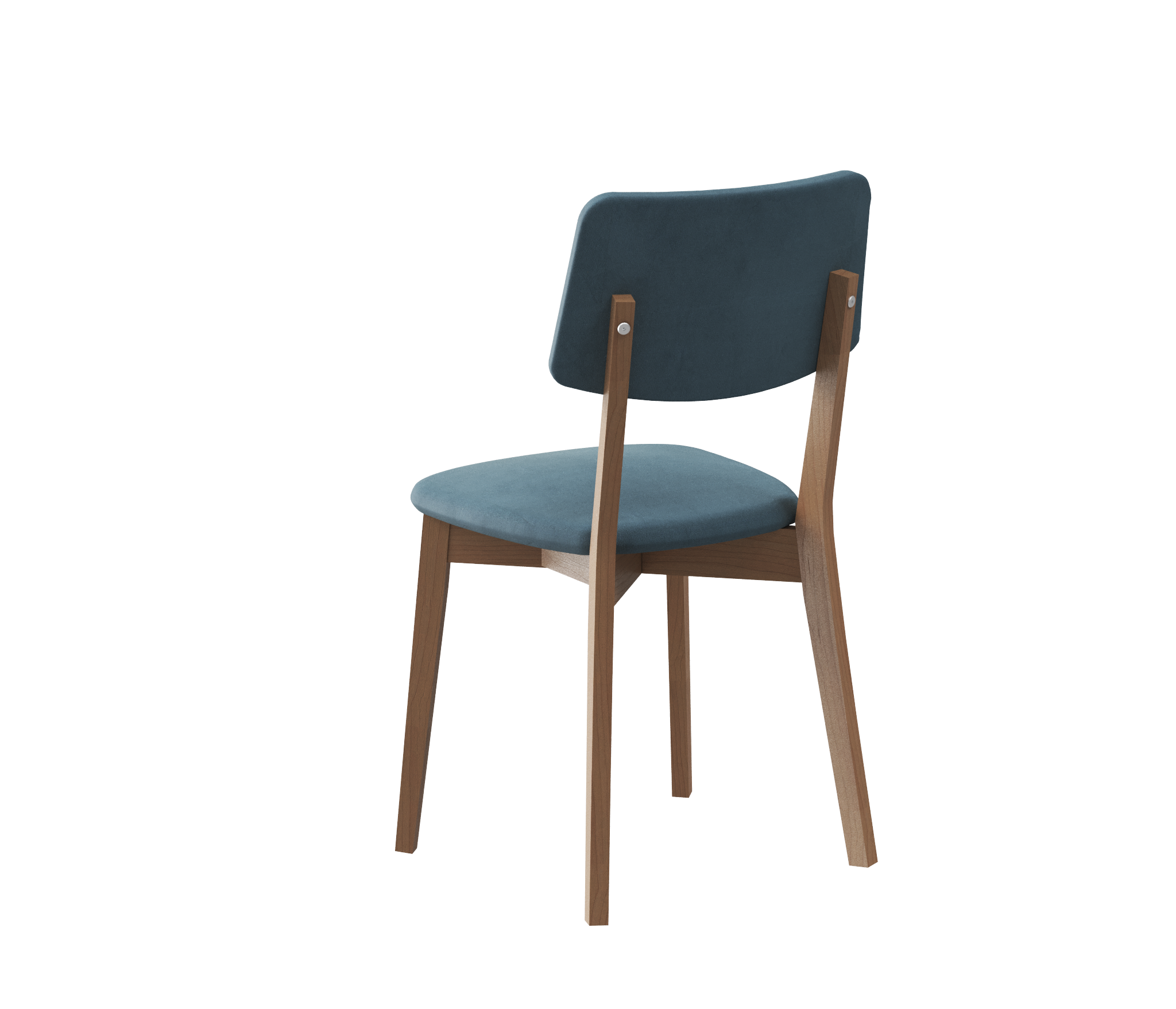 Стул Латина 45.5x85x55 см ножки дерево/бежевый сиденье велюр цвет голубой - 2