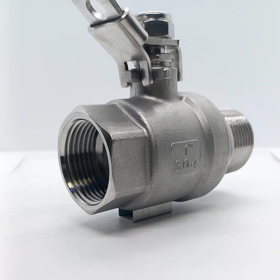 Изображение товара Кран шаровой прямой Ifitting MG-BMFL20/4 DN20 PN64 3/4" НР-ВР нержавеющая сталь ручка рычаг
