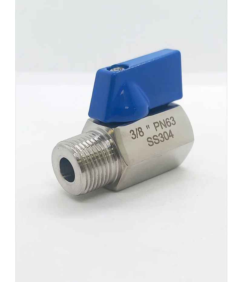 Изображение товара Кран шаровой прямой Ifitting MG-BMMF8/4 DN8 PN64 1/4" НР-ВР нержавеющая сталь ручка рычаг